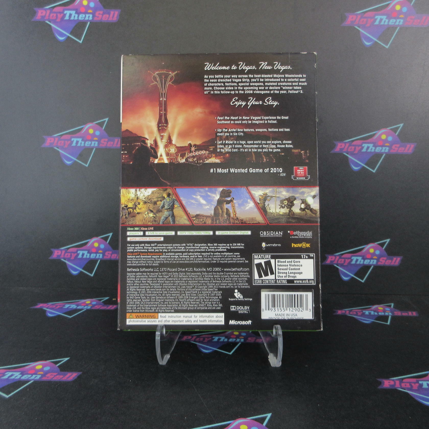 Fallout New Vegas Xbox 360 + Sleeve Complete - Excellent