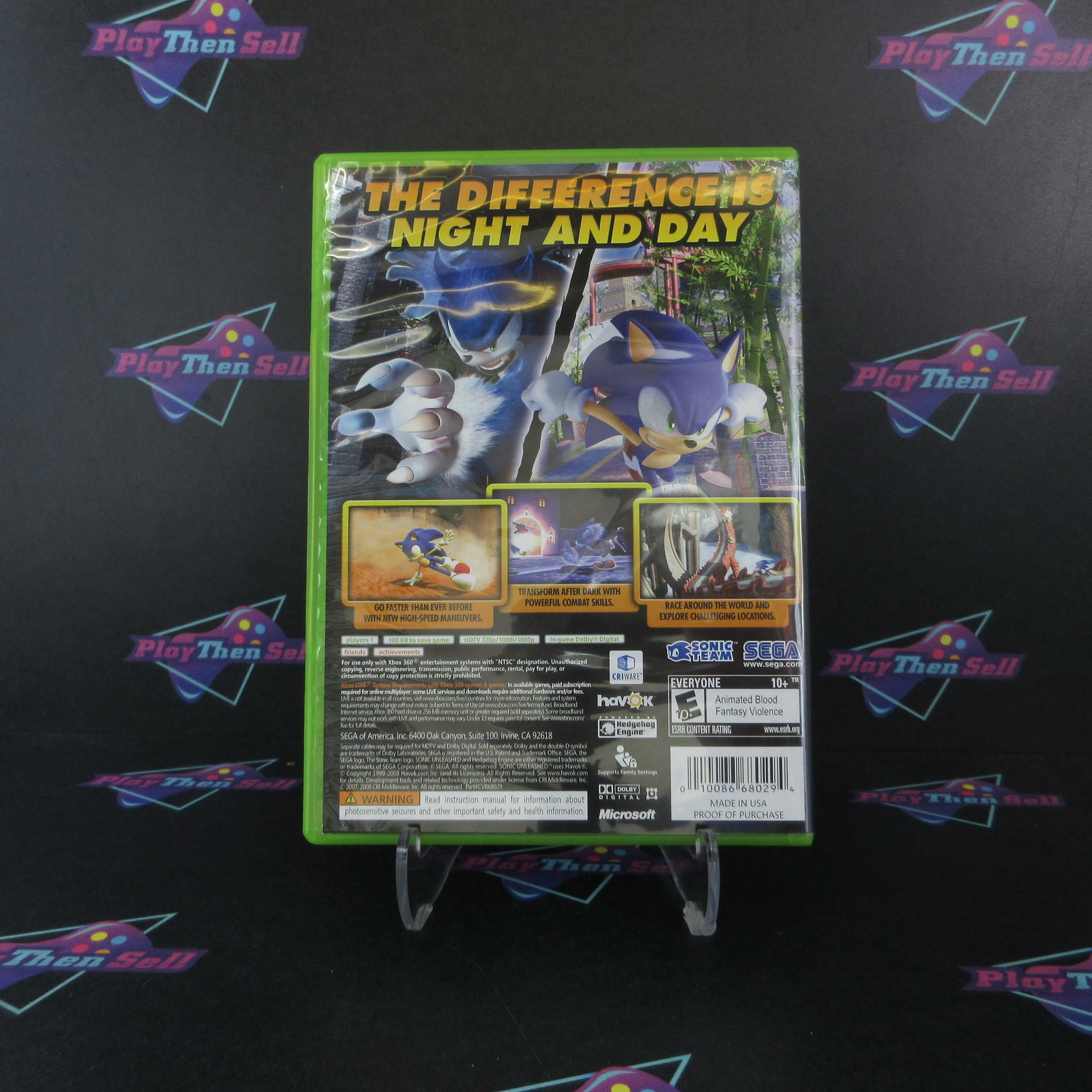 Sonic Unleashed Platinum Hits Xbox 360 Complete - Excellent
