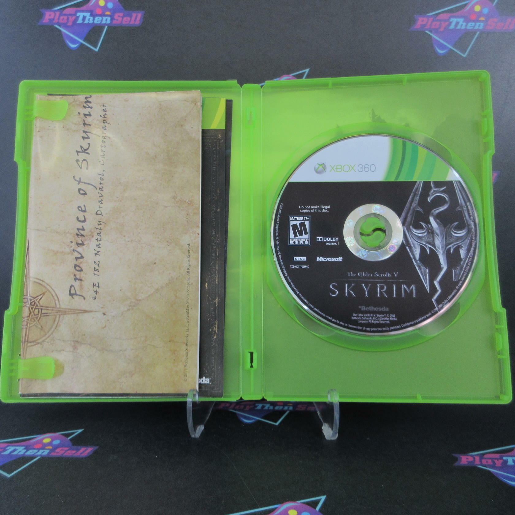 The Elder Scrolls V Skyrim Xbox 360 + Map Complete - Excellent