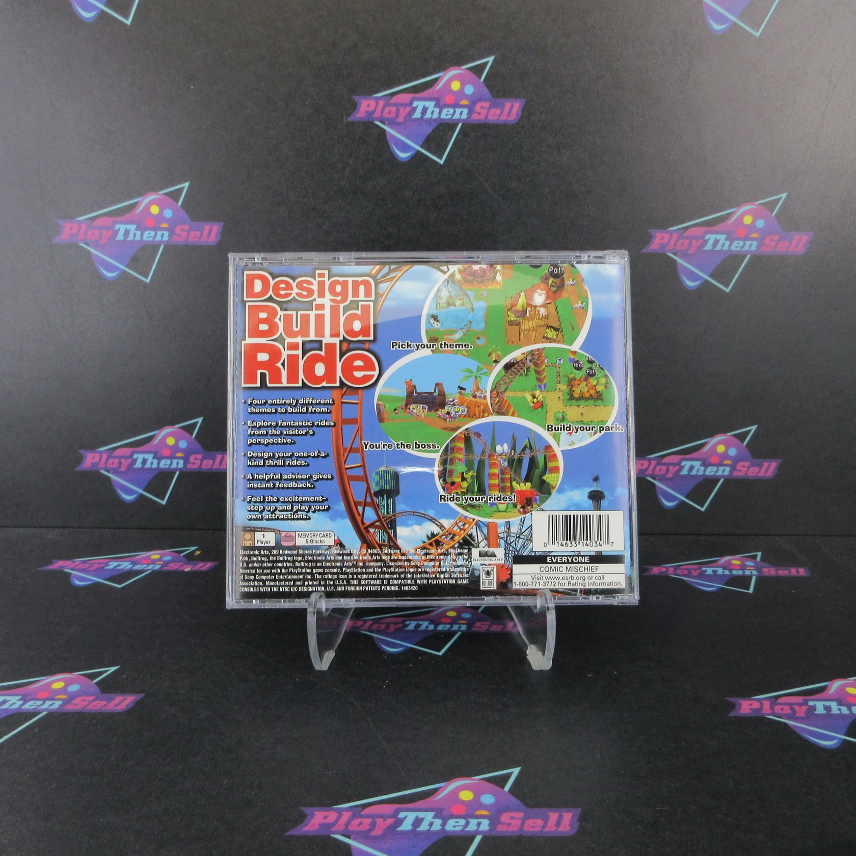 Sim Theme Park PS1 PlayStation 1 - Very Good