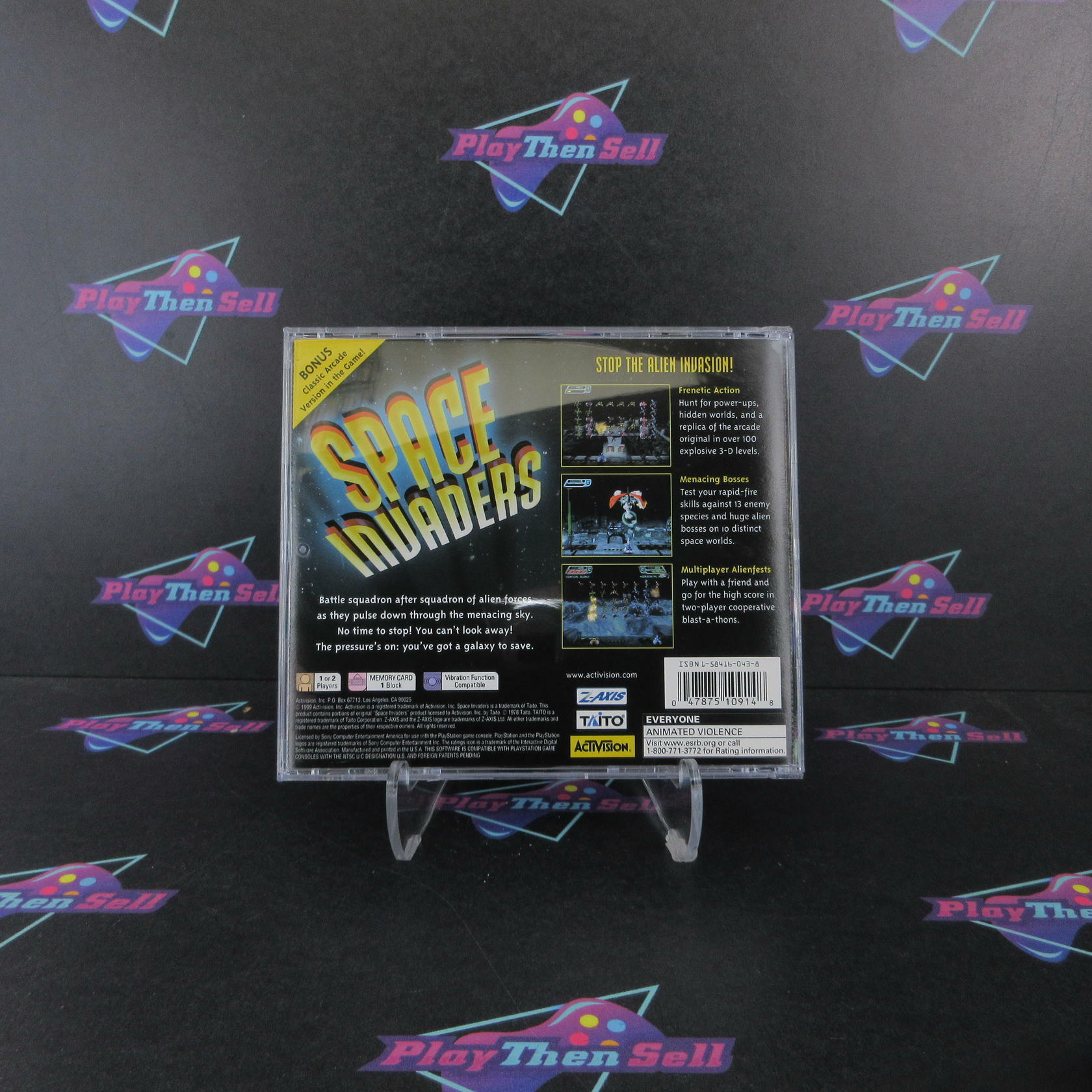Space Invaders PS1 PlayStation 1 - Very Good