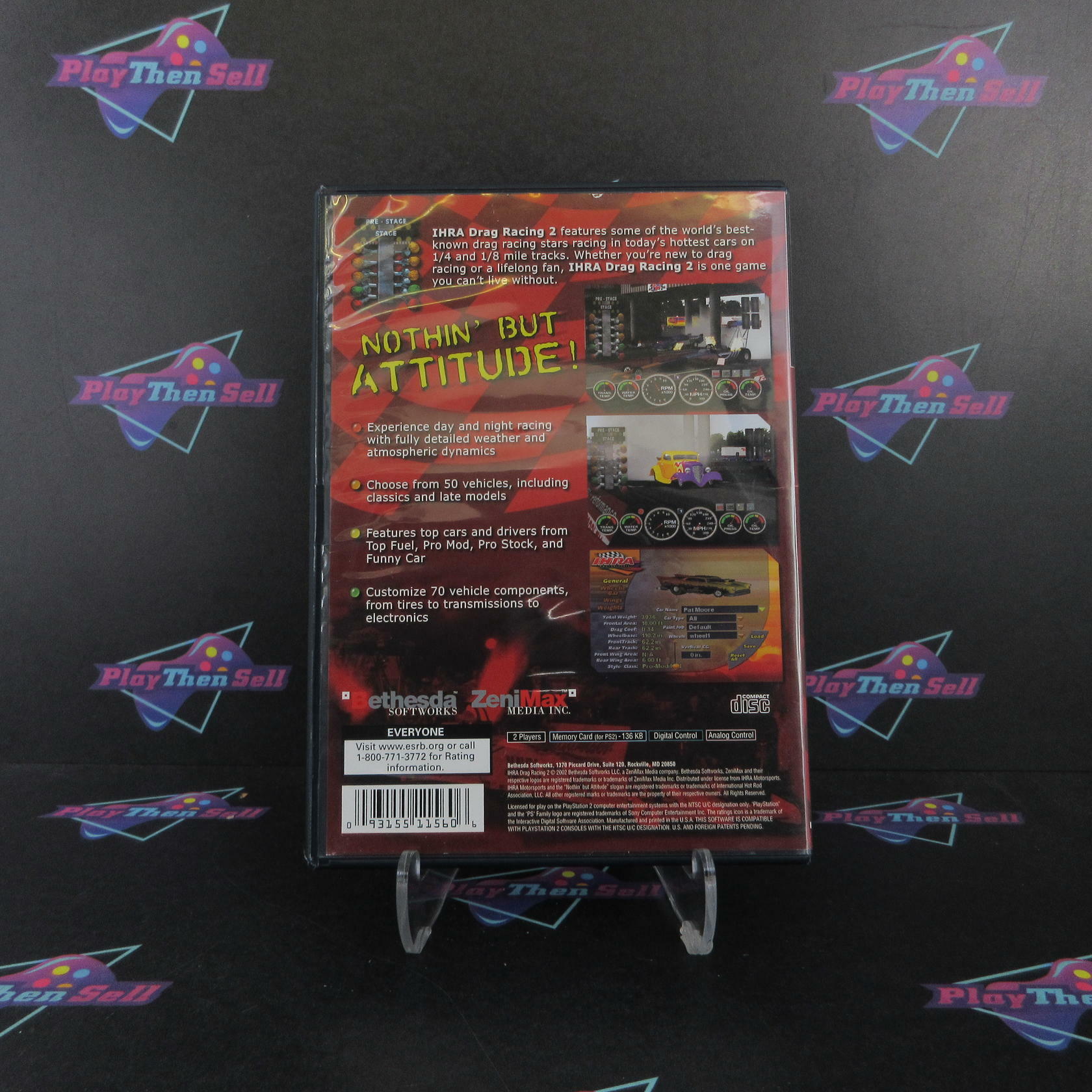IHRA Motorsports Drag Racing 2 PS2 PlayStation 2 DD + Reg Card Complete CIB - Very Good