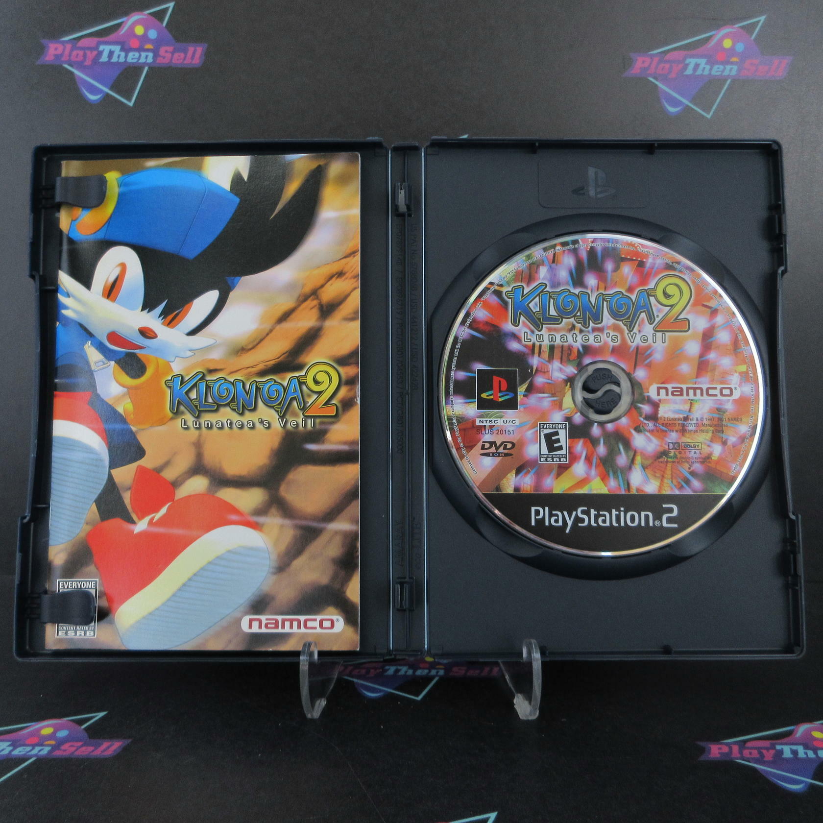 Klonoa 2 Lunatea's Veil PS2 PlayStation 2 AD + Reg Card Complete CIB - Very Good