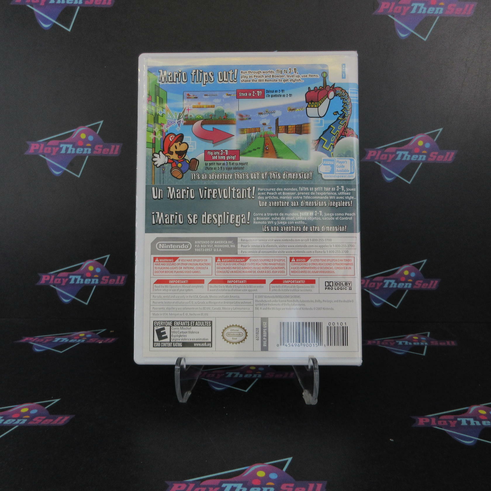 Super Paper Mario Nintendo Wii Complete - Excellent