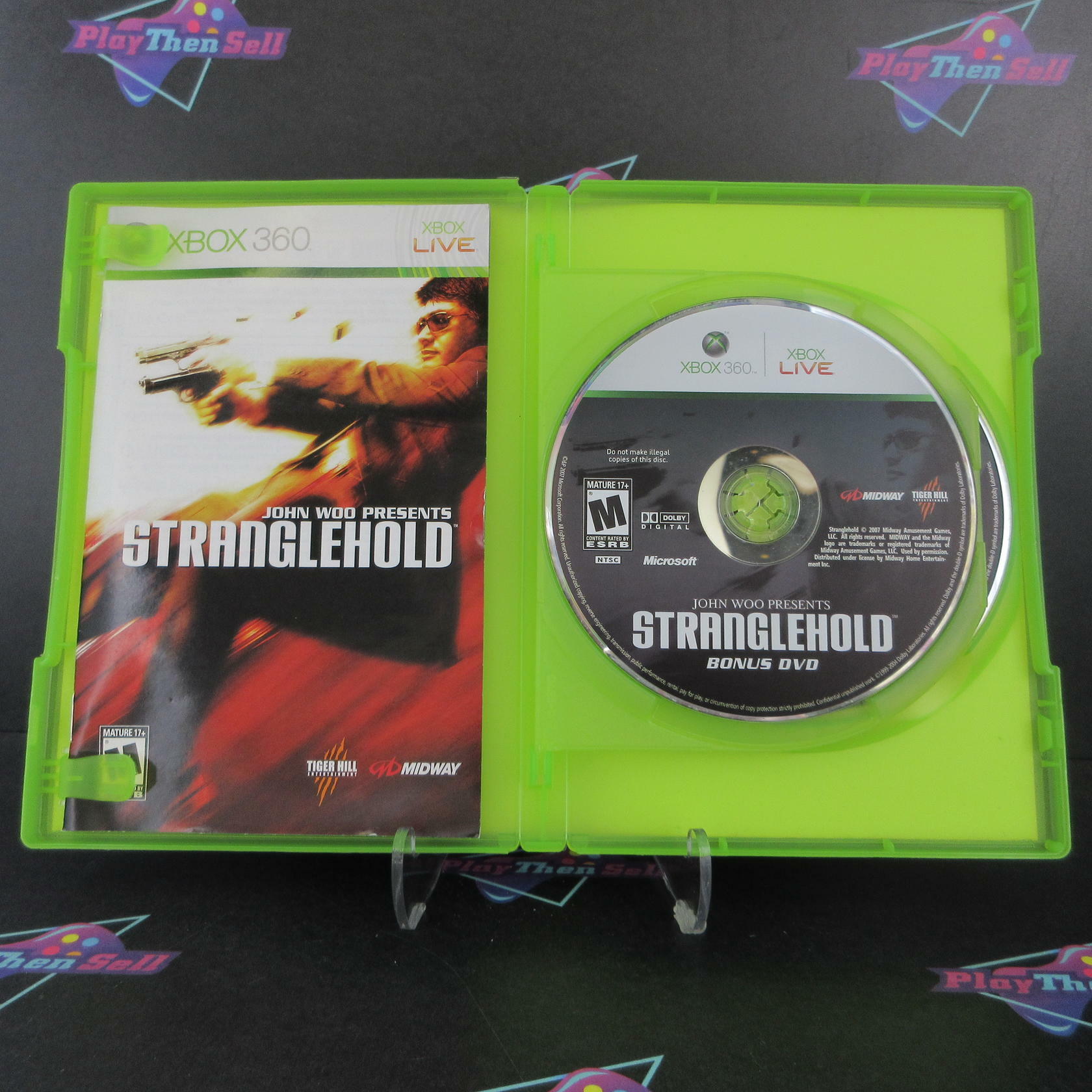 Stranglehold Xbox 360 AD + Bonus Disc Complete CIB - Very Good