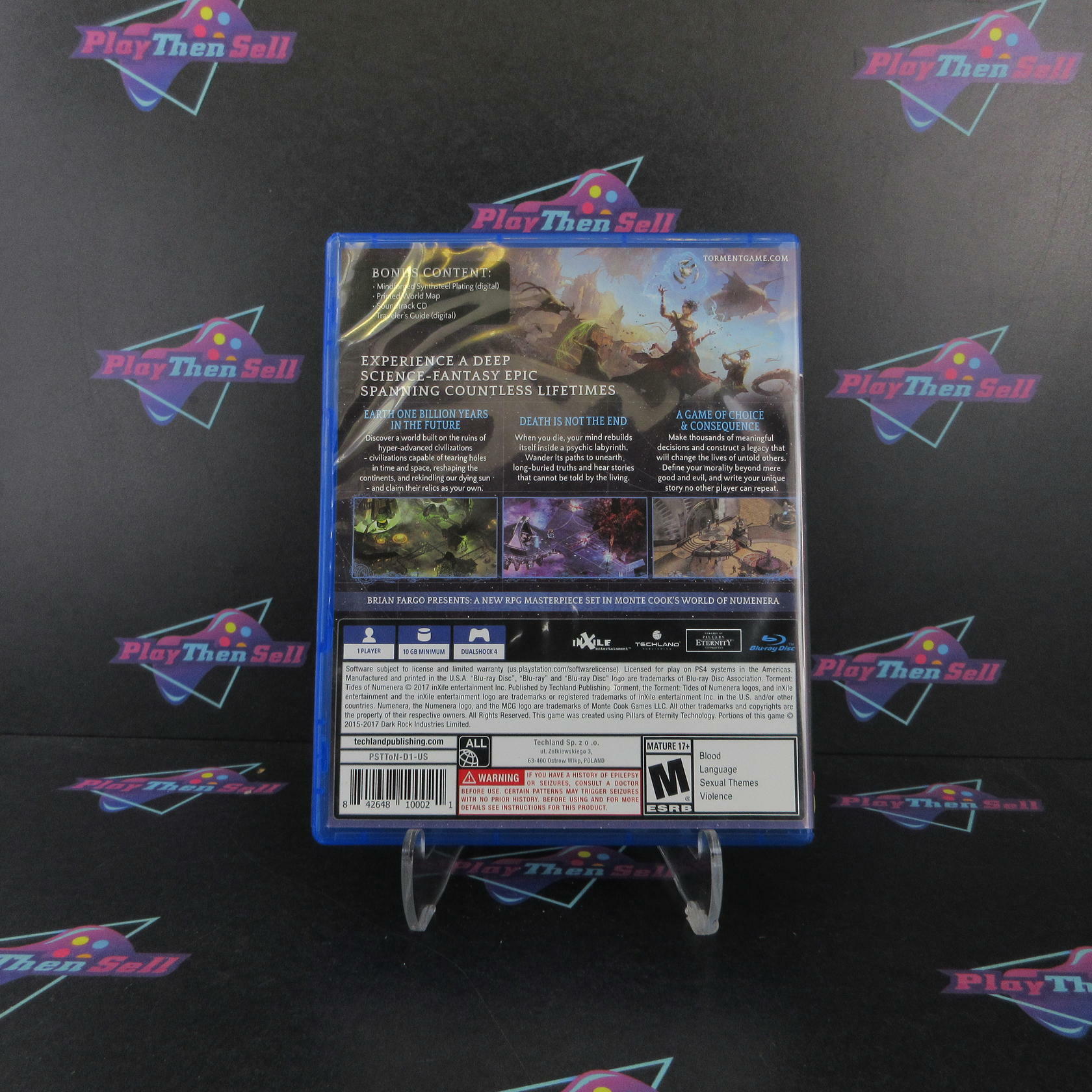 Torment Tides Of Numenera Day One Edition PS4 PlayStation 4 AD + SoundTrack CIB - Very Good