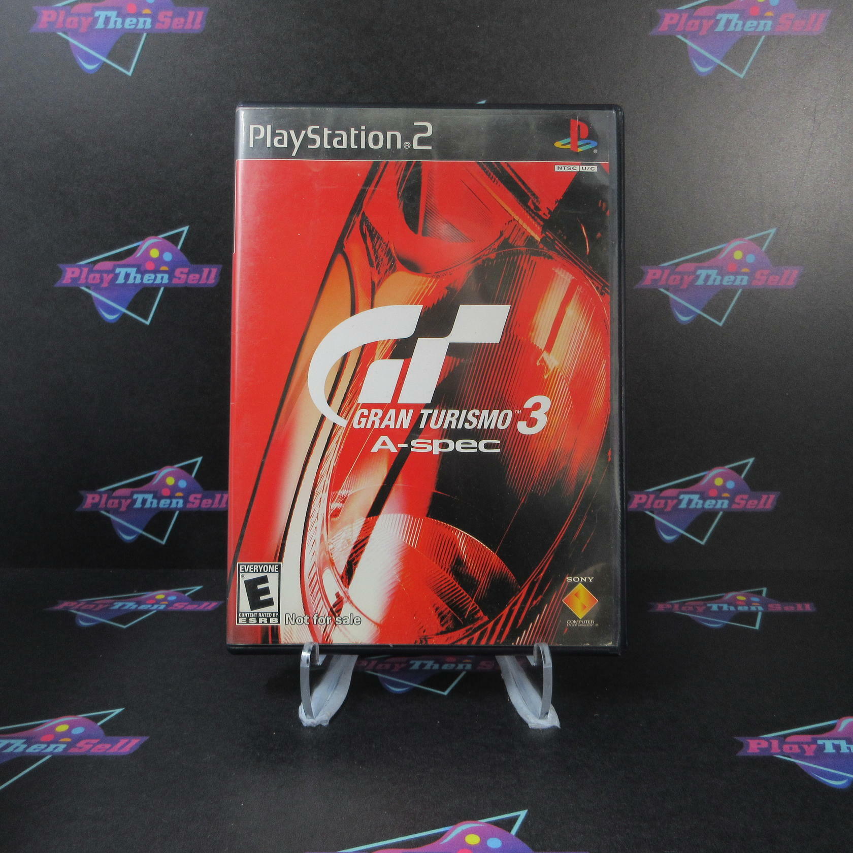 Gran Turismo 3 A-spec Red Cover PS2 PlayStation 2 AD/MD/DD Complete CIB - Very Good