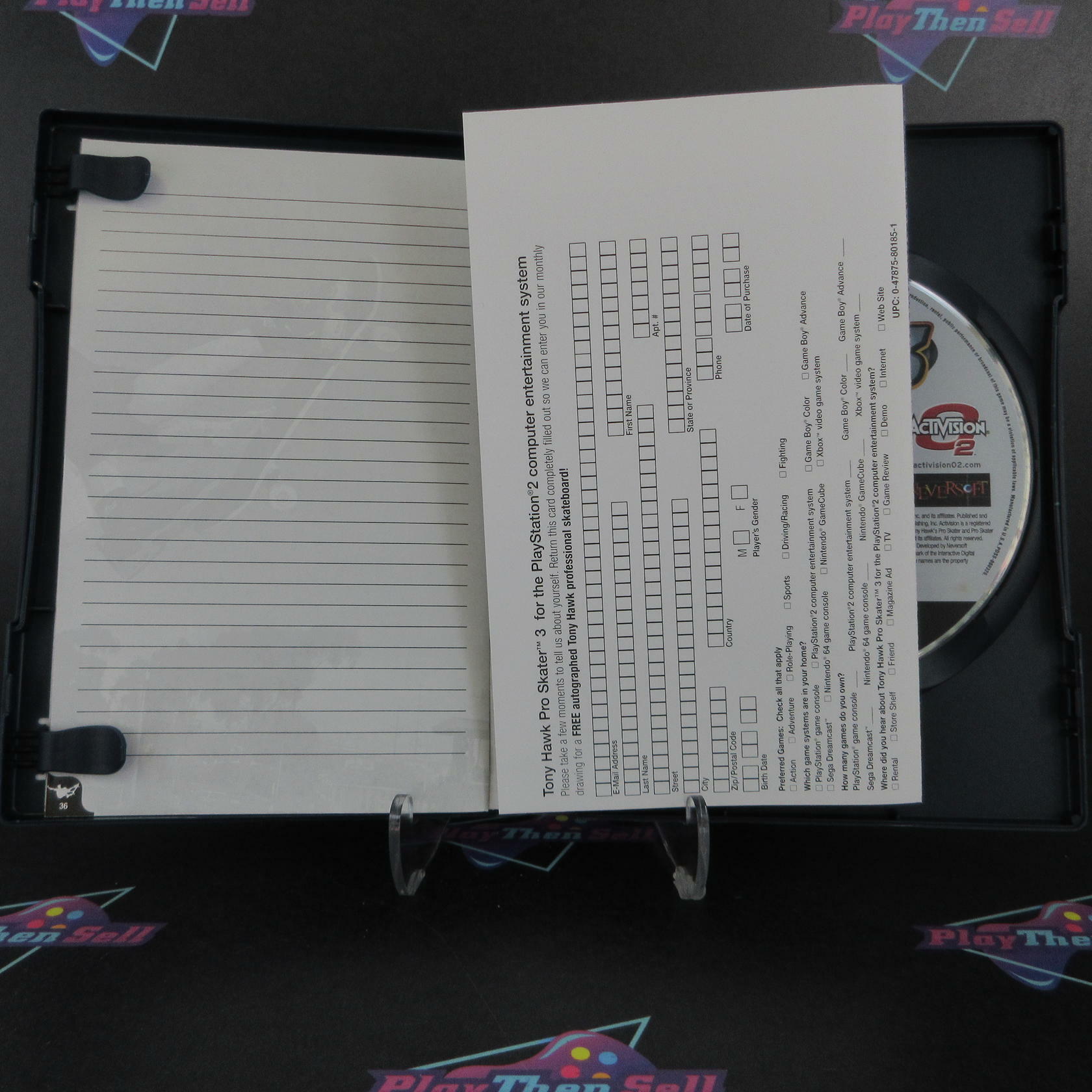 Tony Hawk's Pro Skater 3 PS2 PlayStation 2 + Reg Card Complete - Excellent