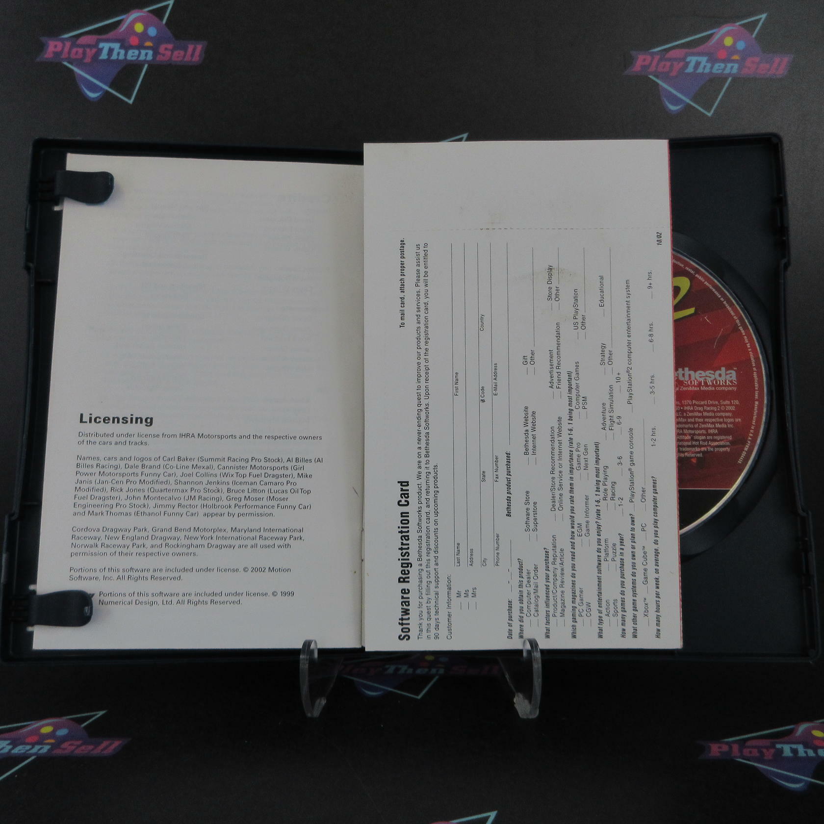IHRA Motorsports Drag Racing 2 PS2 PlayStation 2 DD + Reg Card Complete CIB - Very Good