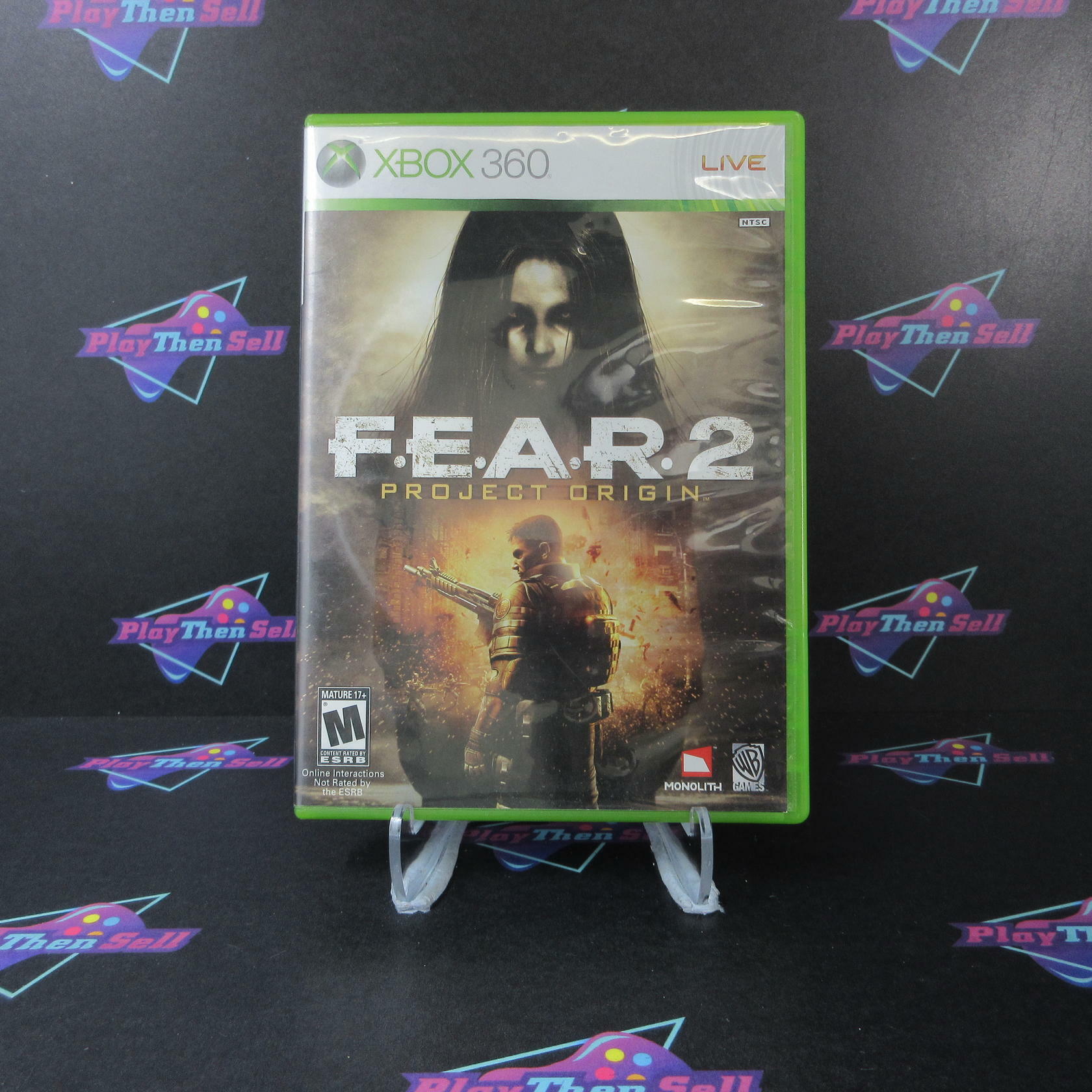 FEAR 2 Project Origin Xbox 360 AD Complete CIB - Very Good
