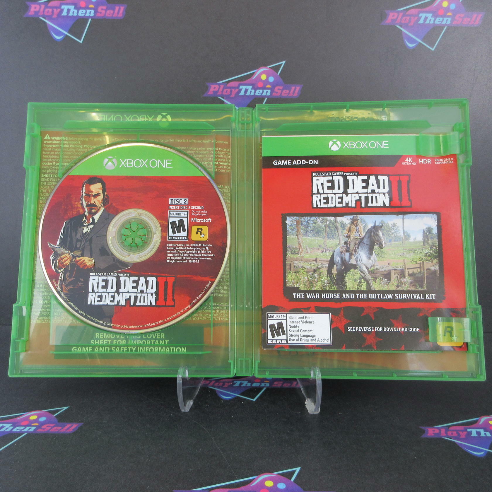 Red Dead Redemption 2 Xbox One AD + Map Complete CIB - Very Good