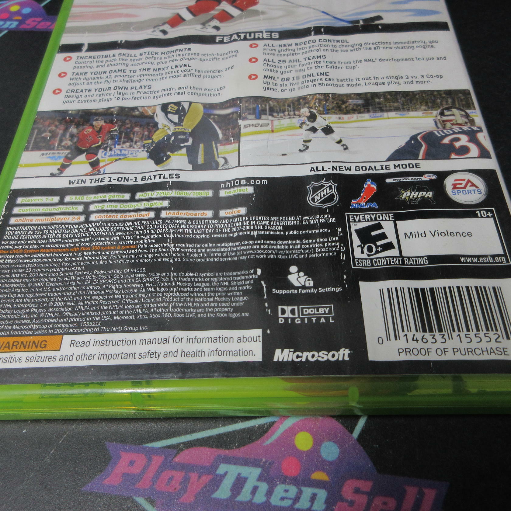 NHL 08 Xbox 360 AD Complete CIB - Very Good