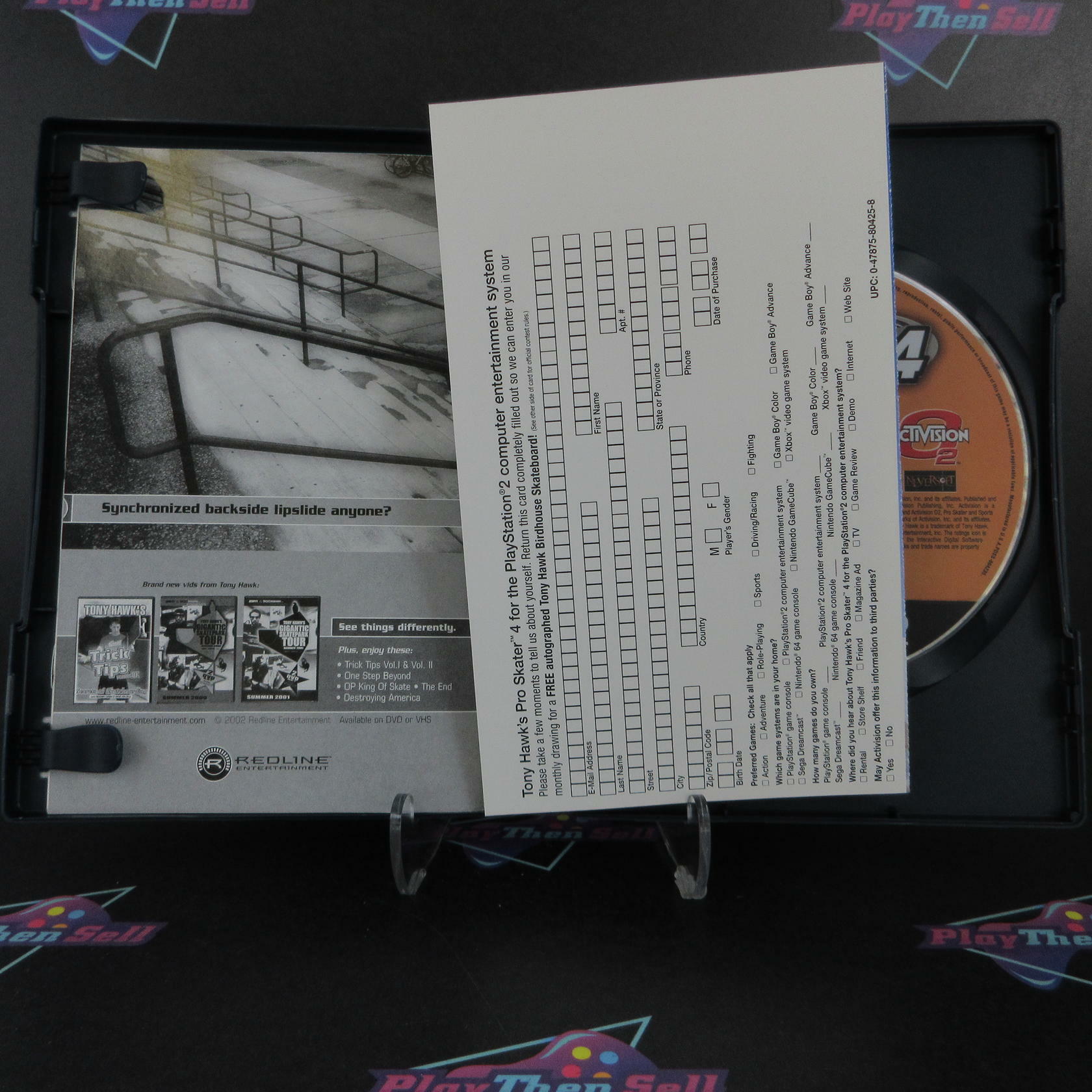 Tony Hawk's Pro Skater 4 PS2 PlayStation 2 + Reg Card Complete - Excellent