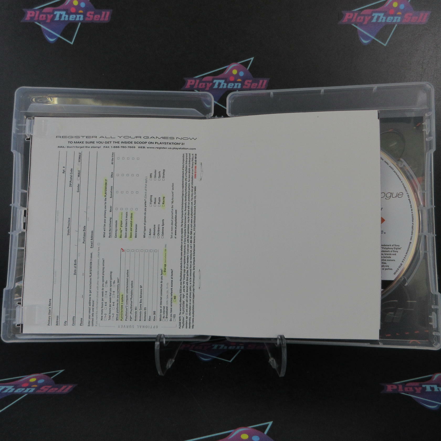 Gran Turismo 5 Prologue PS3 PlayStation 3 + Reg Card Complete - Excellent