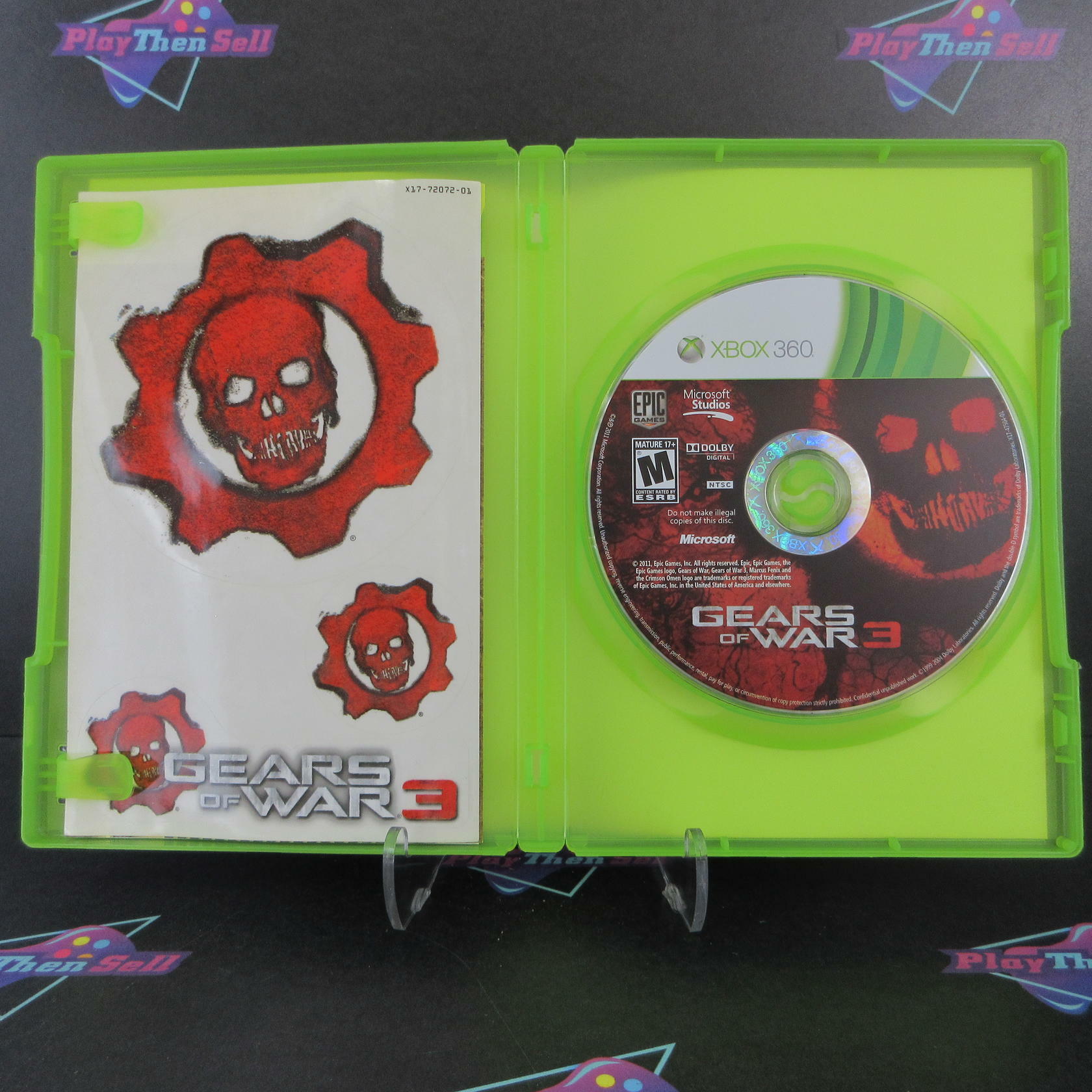 Gears of War 3 Xbox 360 + Stickers Complete - Excellent
