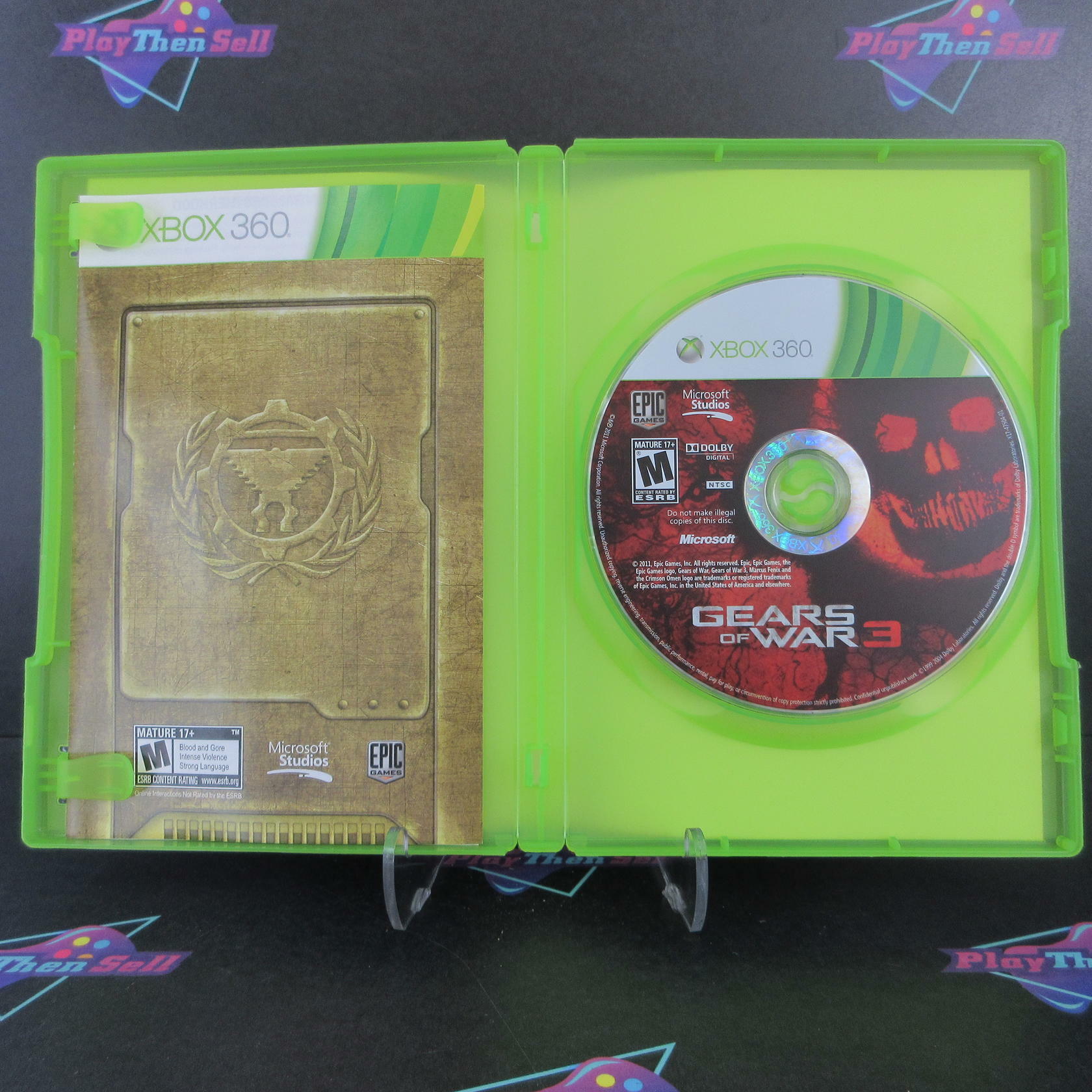 Gears of War 3 Xbox 360 + Stickers Complete - Excellent