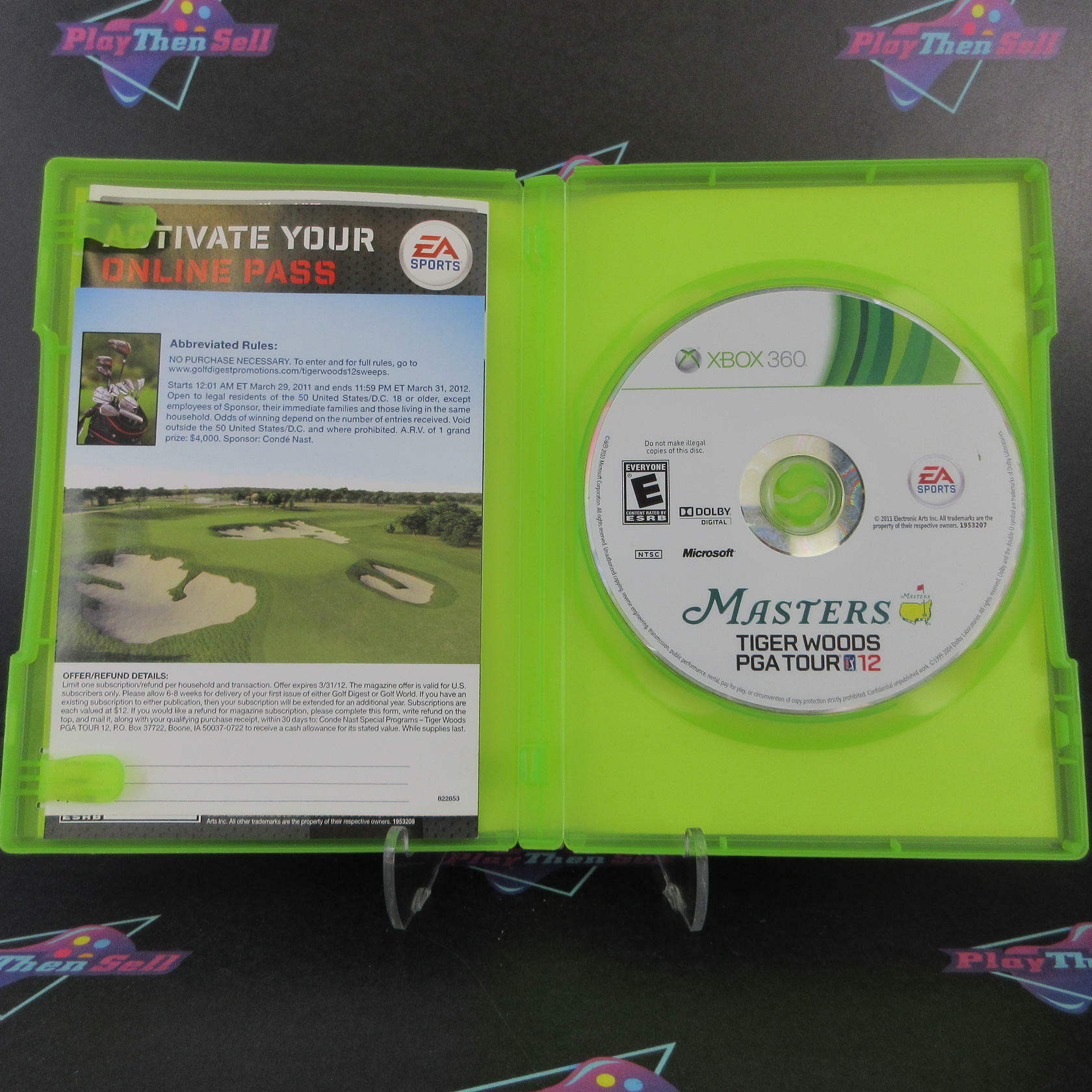 Tiger Woods PGA Tour 12 The Masters Xbox 360 Complete - Excellent