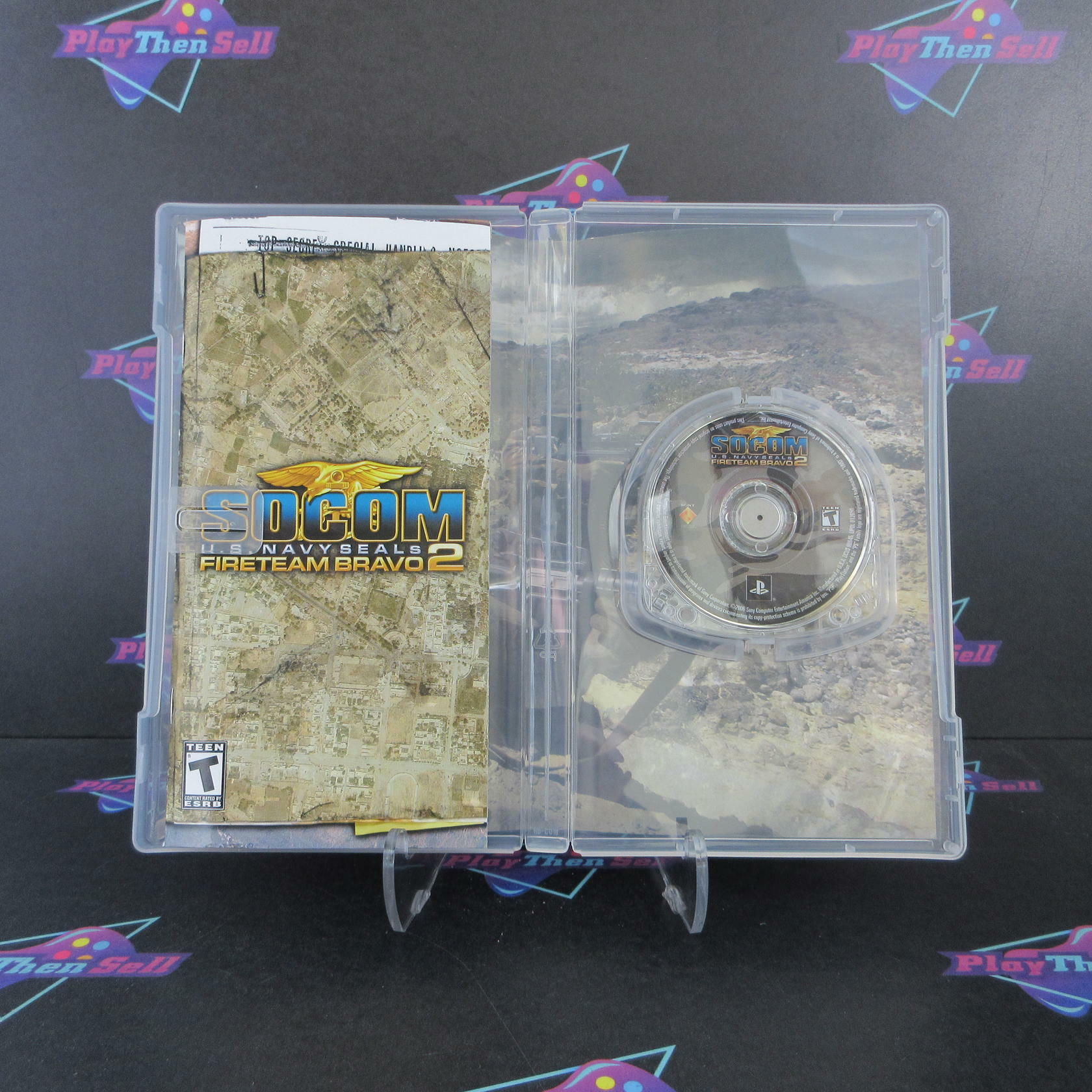 SOCOM U.S. Navy Seals Fireteam Bravo 2 Sony PSP Clear UMD + Reg Card - Excellent