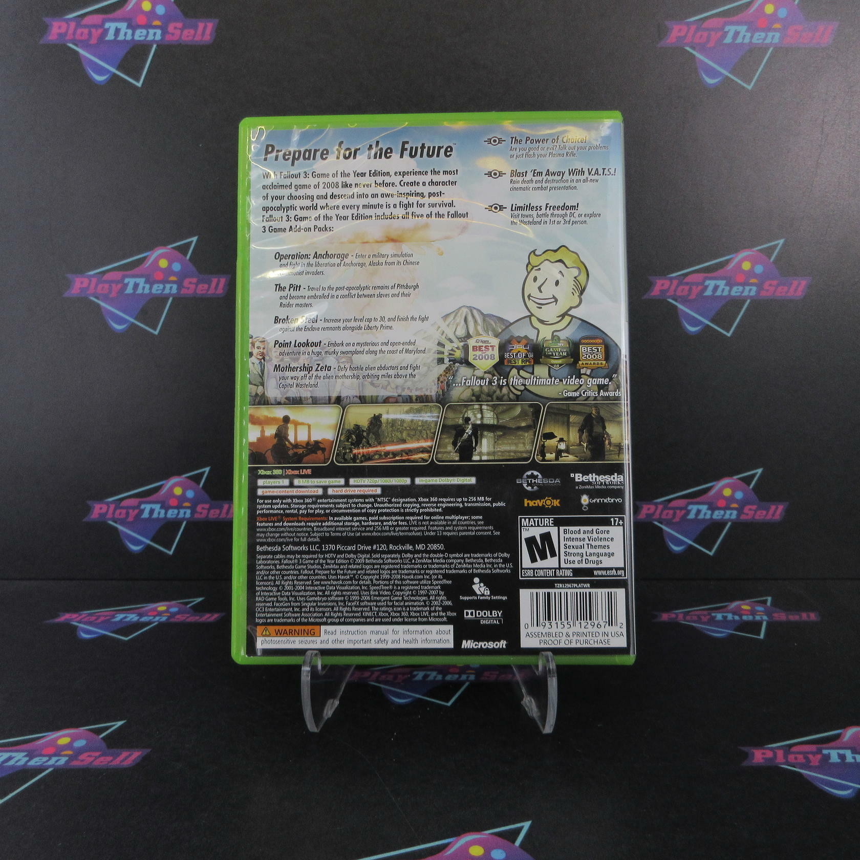Fallout 3 GOTY Xbox 360 Platinum Hits Complete - Excellent