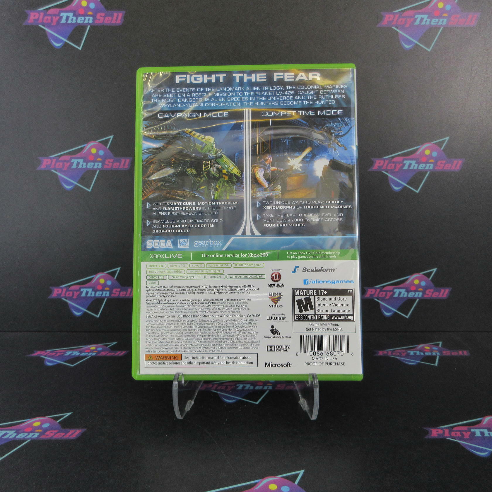 Aliens Colonial Marines Walmart Edition Xbox 360 + Sticker Complete - Excellent