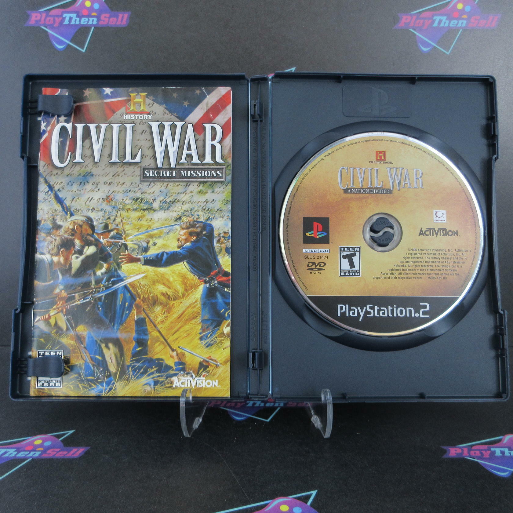 History Channel Civil War A Nation Divided PS2 PlayStation 2 CIB - Excellent