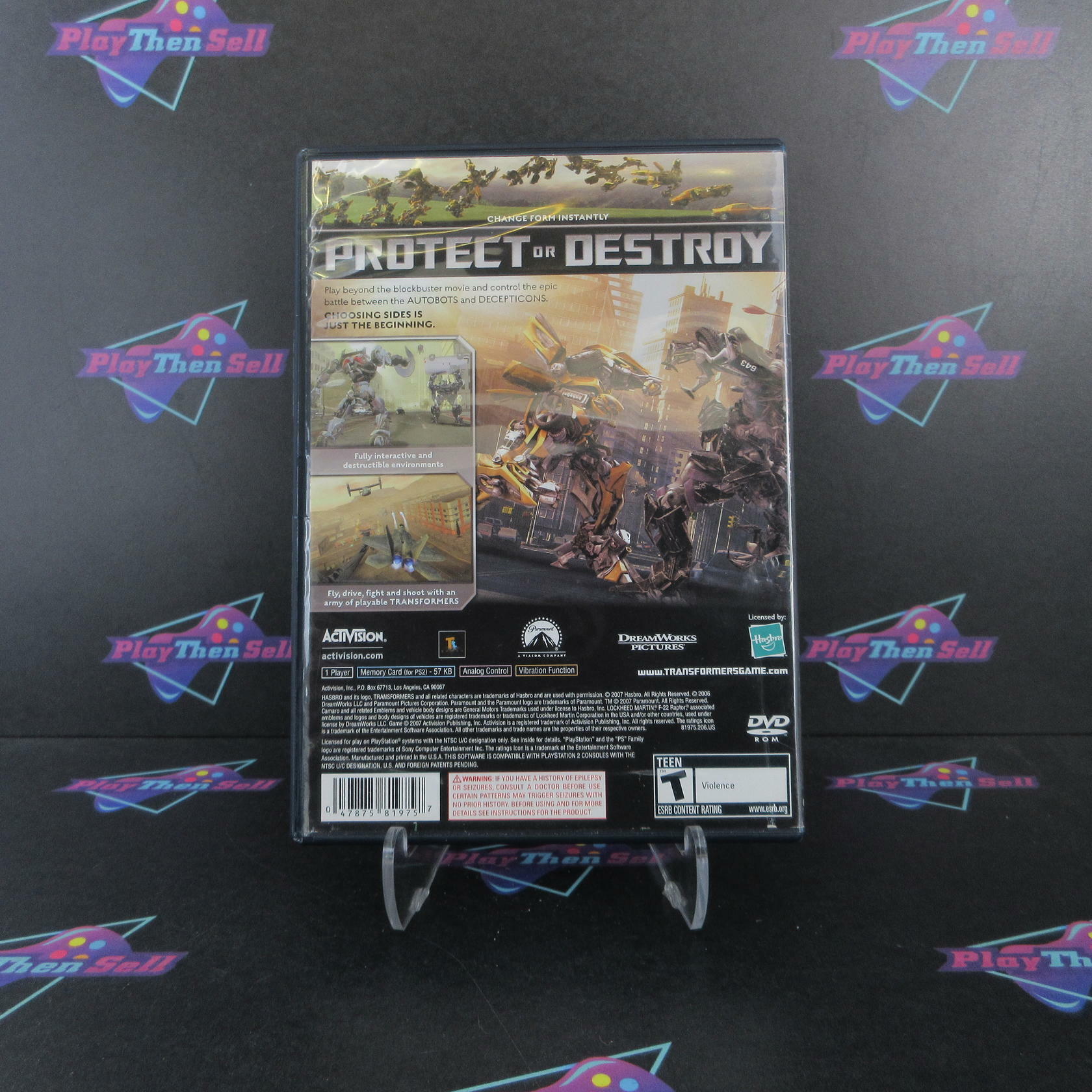 Transformers The Game PS2 PlayStation 2 AD/MD Complete CIB - Very Good