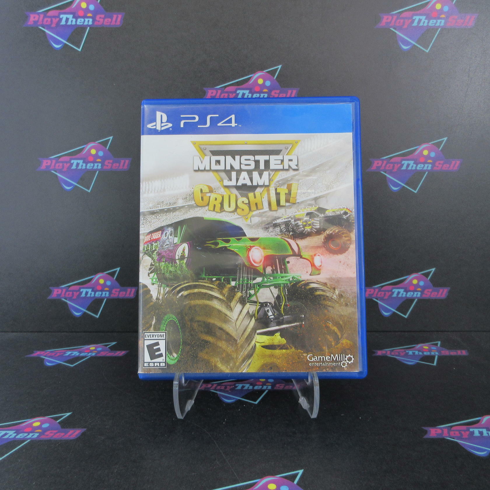 Monster Jam Crush It PS4 PlayStation 4 DD Complete CIB - Very Good