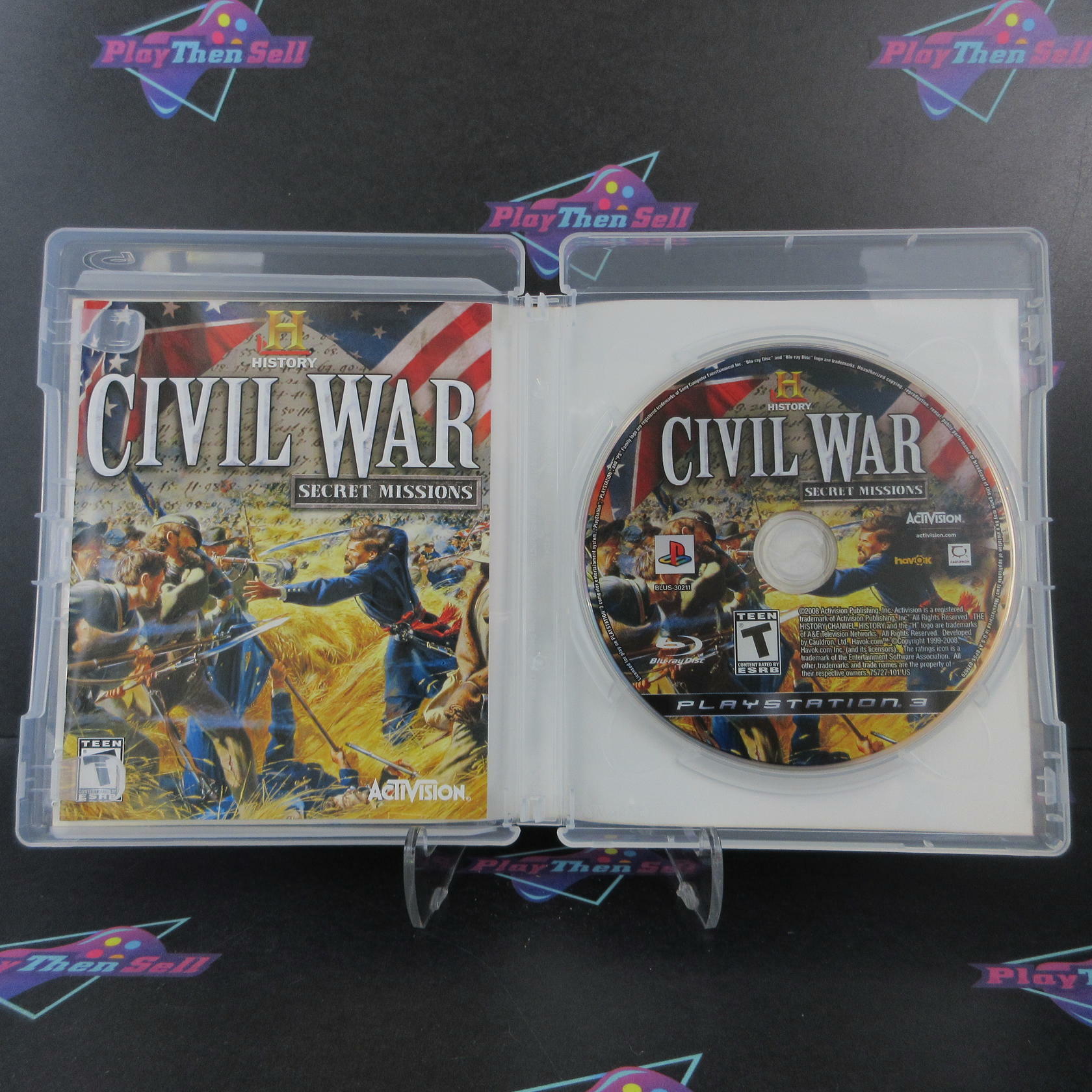 History Channel Civil War Secret Missions PS3 PlayStation 3 Complete - Excellent