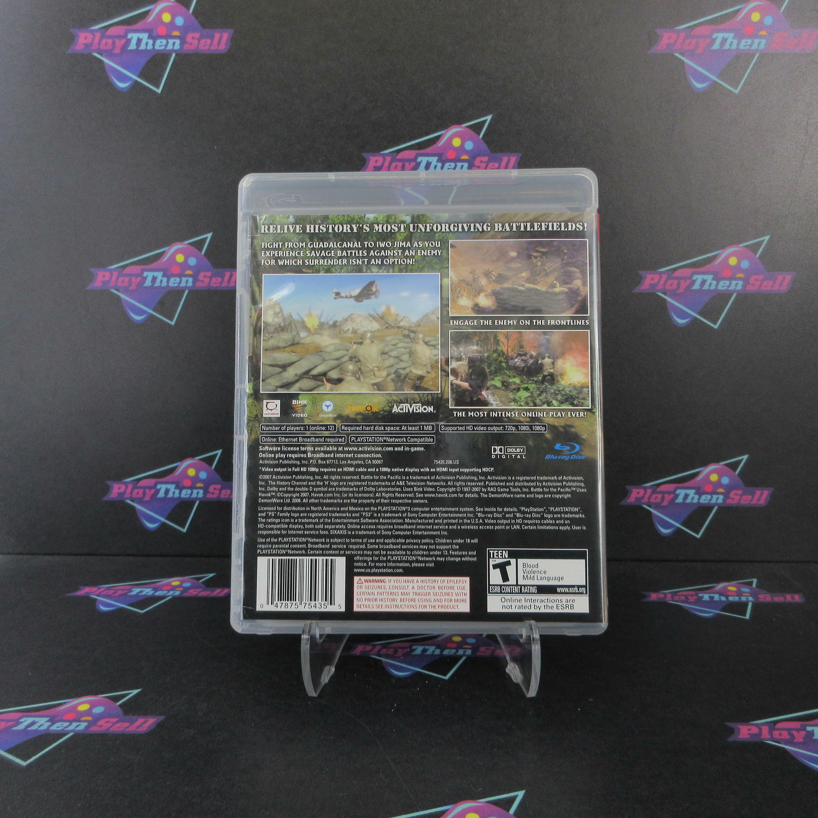 History Channel Battle For the Pacific PS3 PlayStation 3 Complete - Excellent