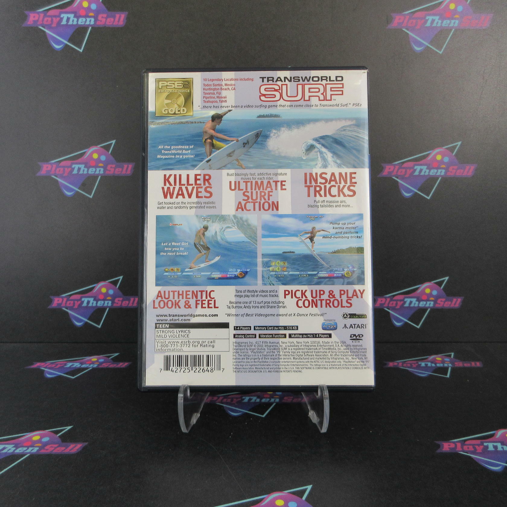 Transworld Surf PS2 PlayStation 2 AD + Reg Card Complete CIB - Very Good