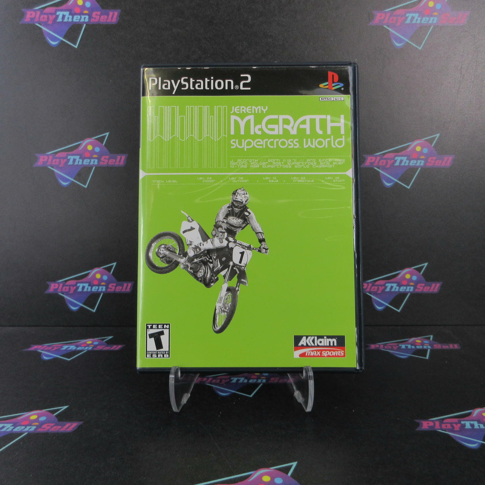Jeremy McGrath's Supercross World PS2 PlayStation 2 AD + Reg Card Complete CIB - Very Good