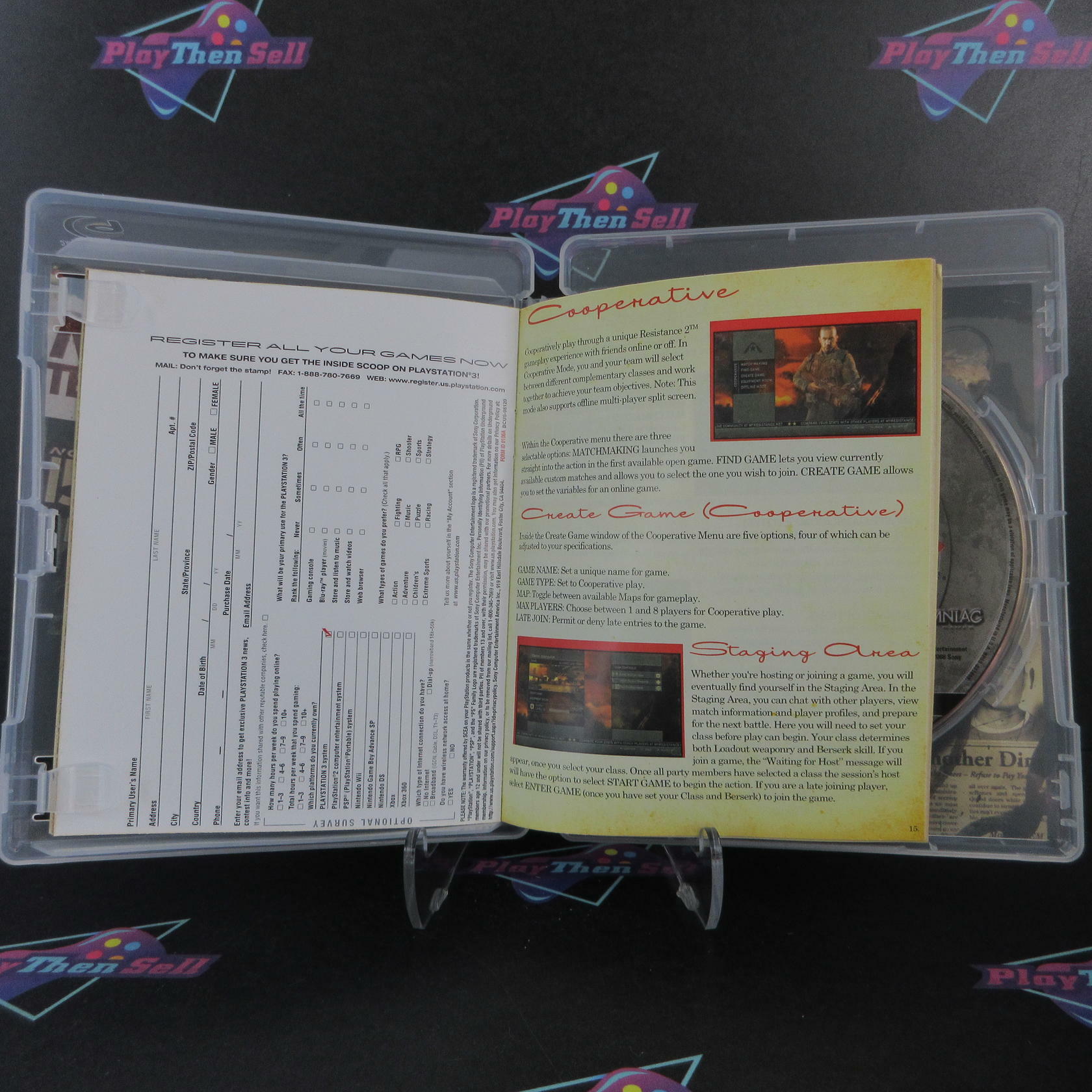 Resistance 2 PS3 PlayStation 3 + Reg Card Complete - Excellent