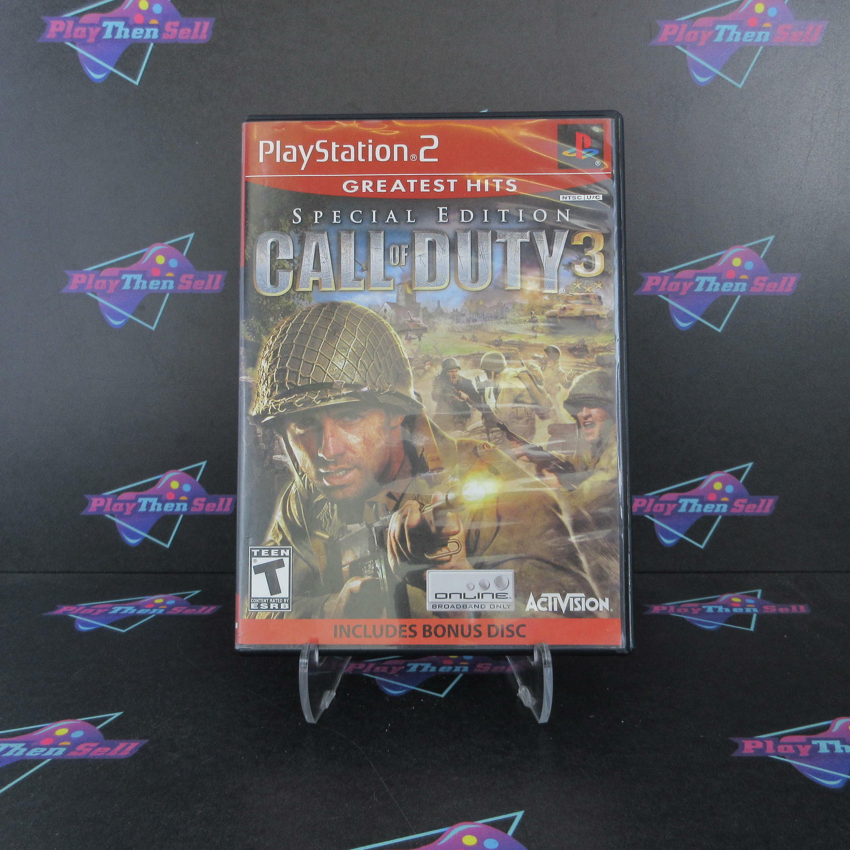 Call of Duty 3 Special Edition GH PS2 PlayStation 2 MD + Bonus Disc Complete CIB - Very Good