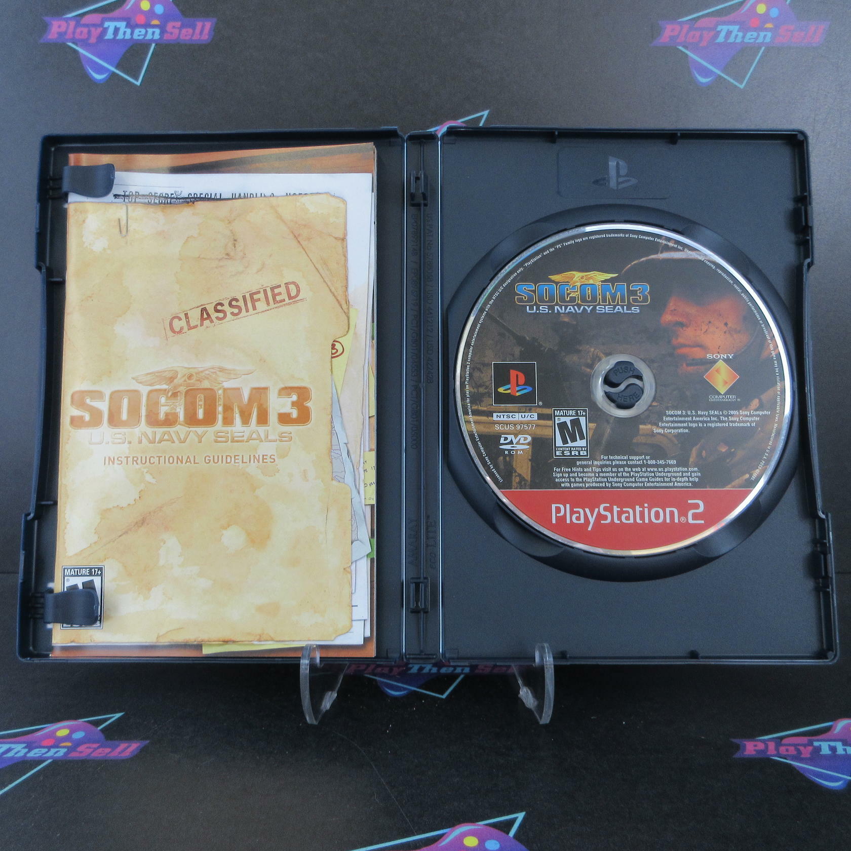 SOCOM 3 U.S. Navy Seals GH PS2 PlayStation 2 AD + Reg Card Complete CIB - Very Good