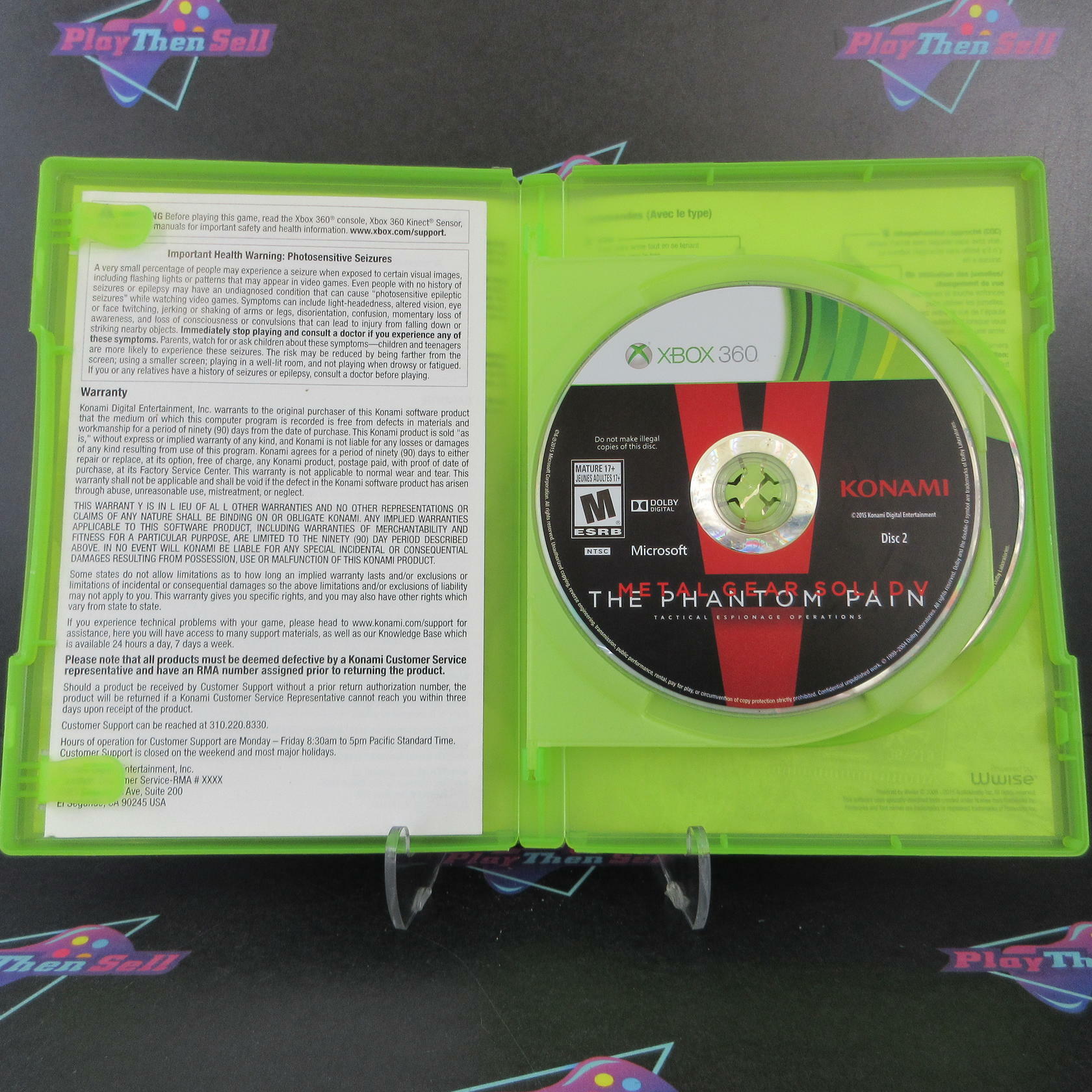 Metal Gear Solid V The Phantom Pain Xbox 360 AD Complete CIB - Very Good