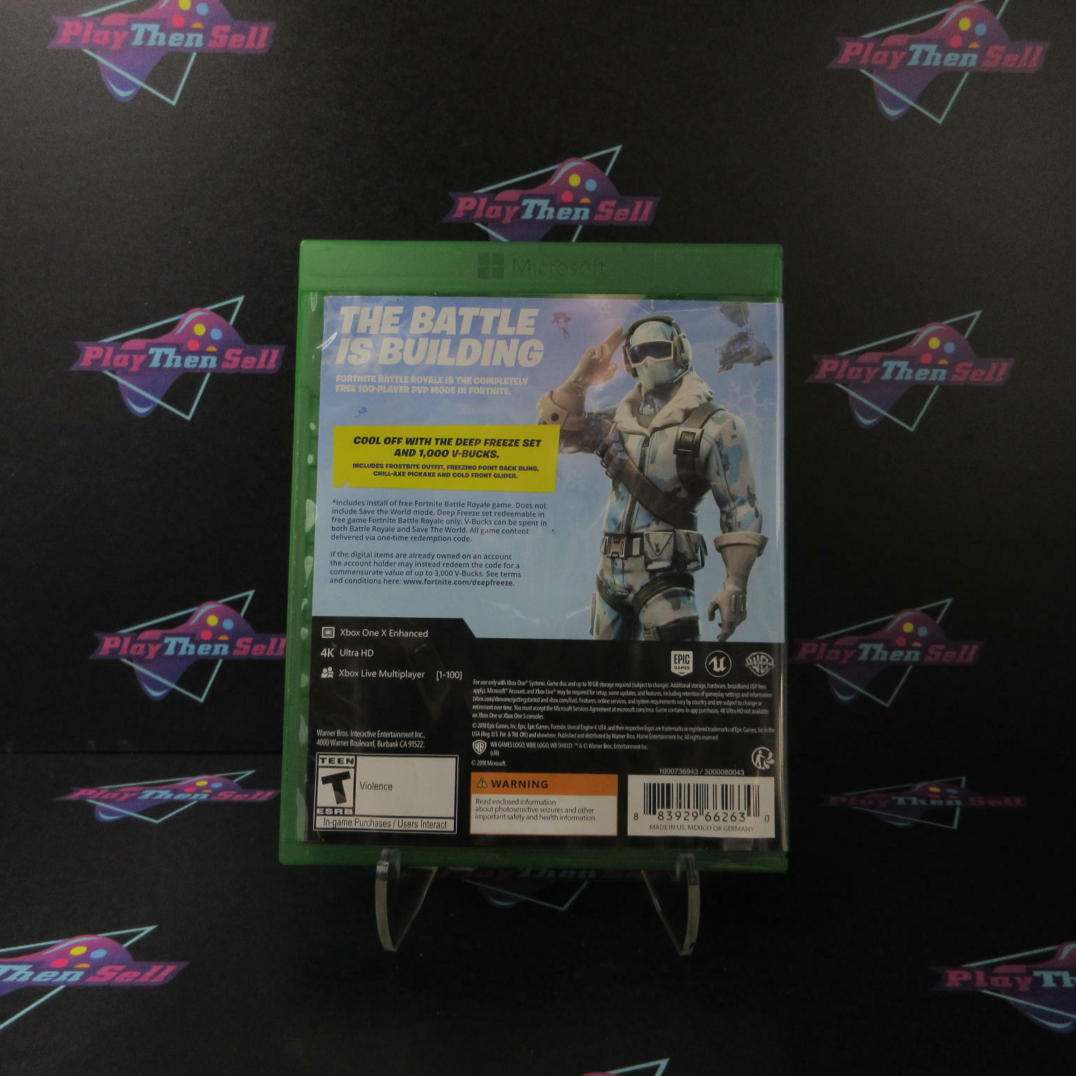 Fortnite Deep Freeze Bundle Xbox One AD Complete CIB - Very Good