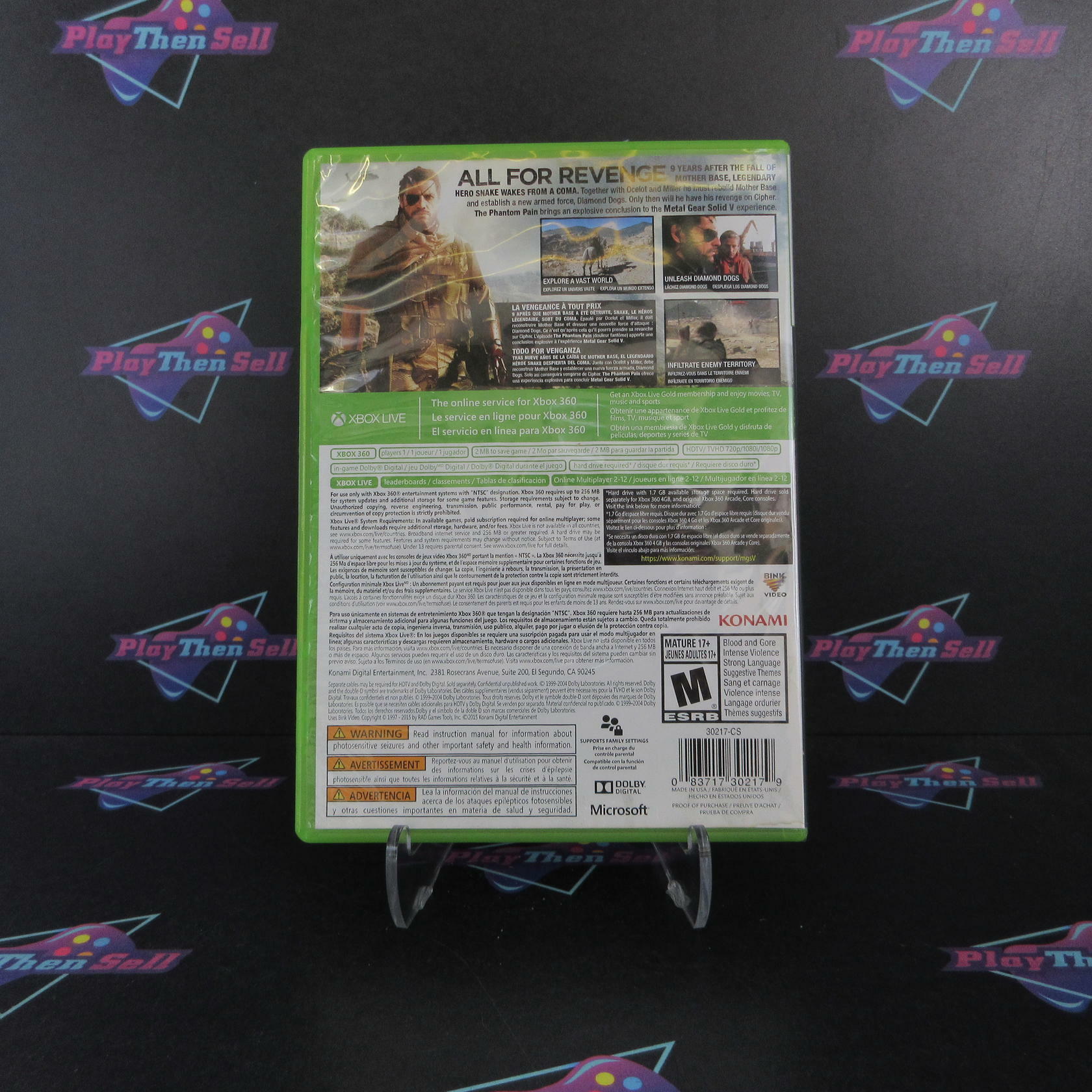 Metal Gear Solid V The Phantom Pain Xbox 360 AD Complete CIB - Very Good