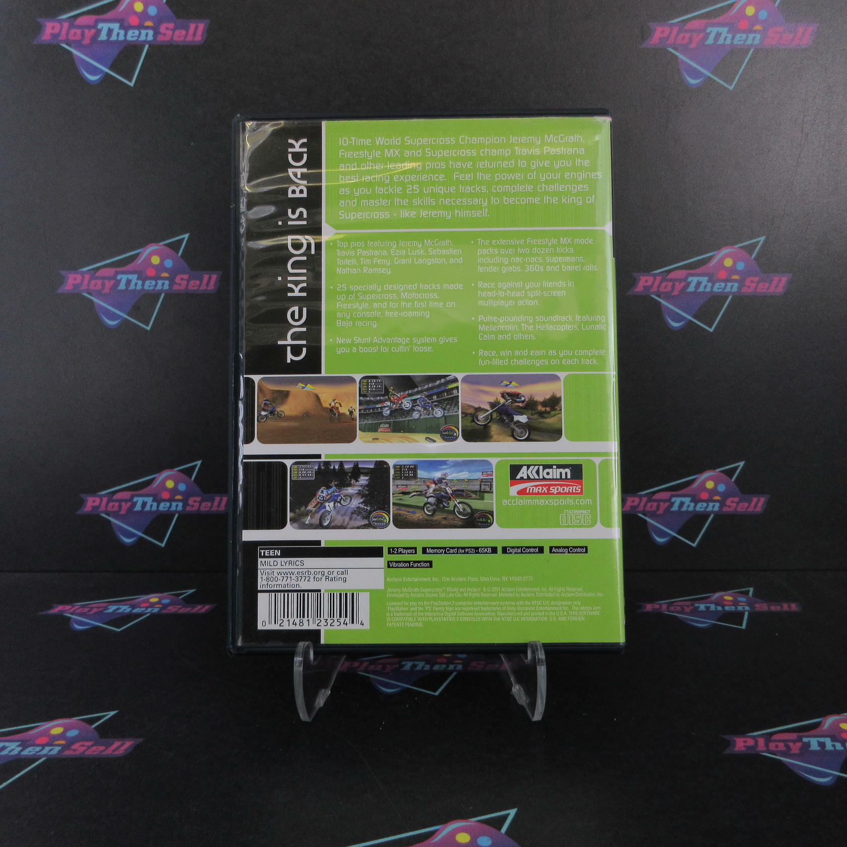 Jeremy McGrath's Supercross World PS2 PlayStation 2 AD + Reg Card Complete CIB - Very Good