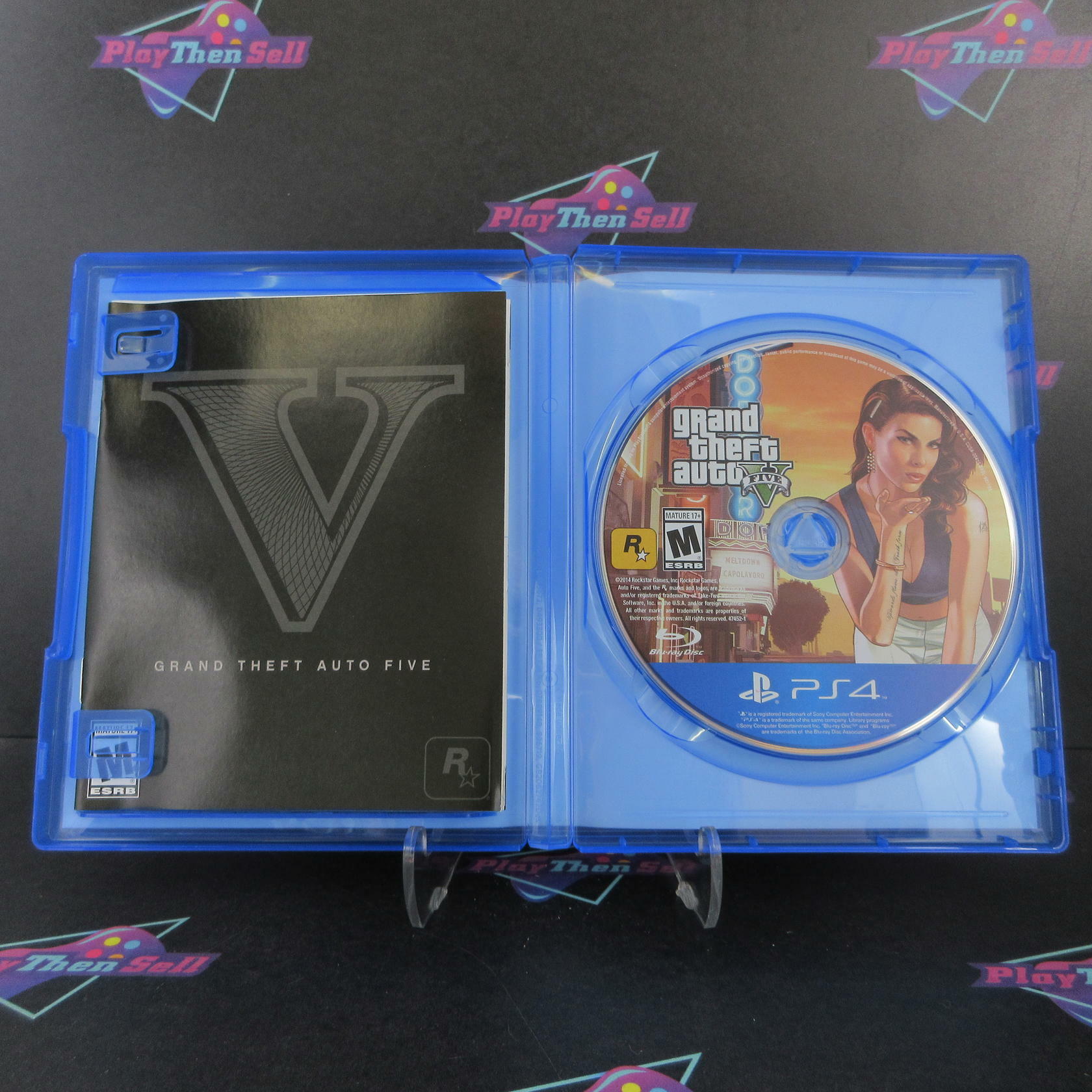 Grand Theft Auto V PS4 PlayStation 4 + Map Complete - Refurbished