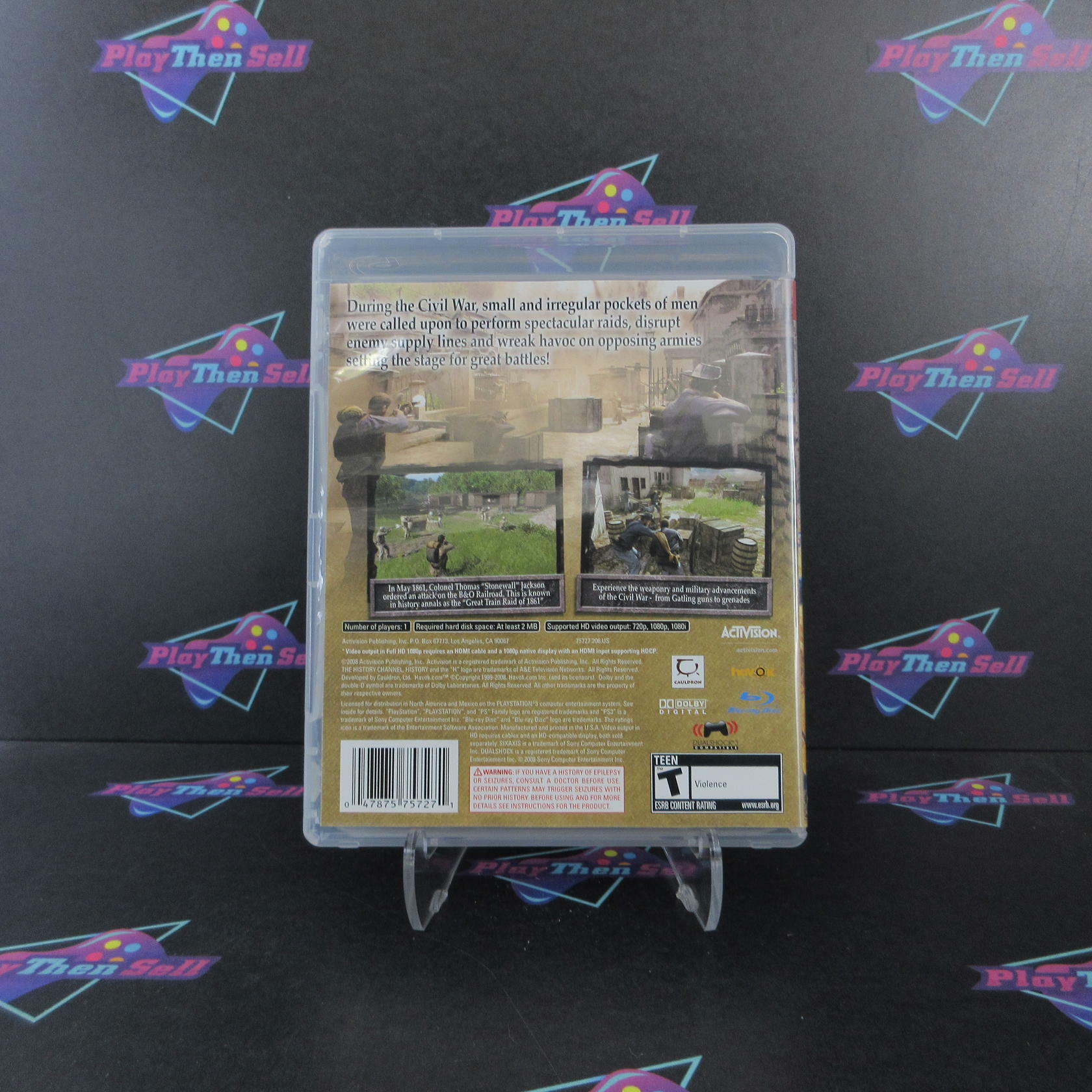 History Channel Civil War Secret Missions PS3 PlayStation 3 Complete - Excellent