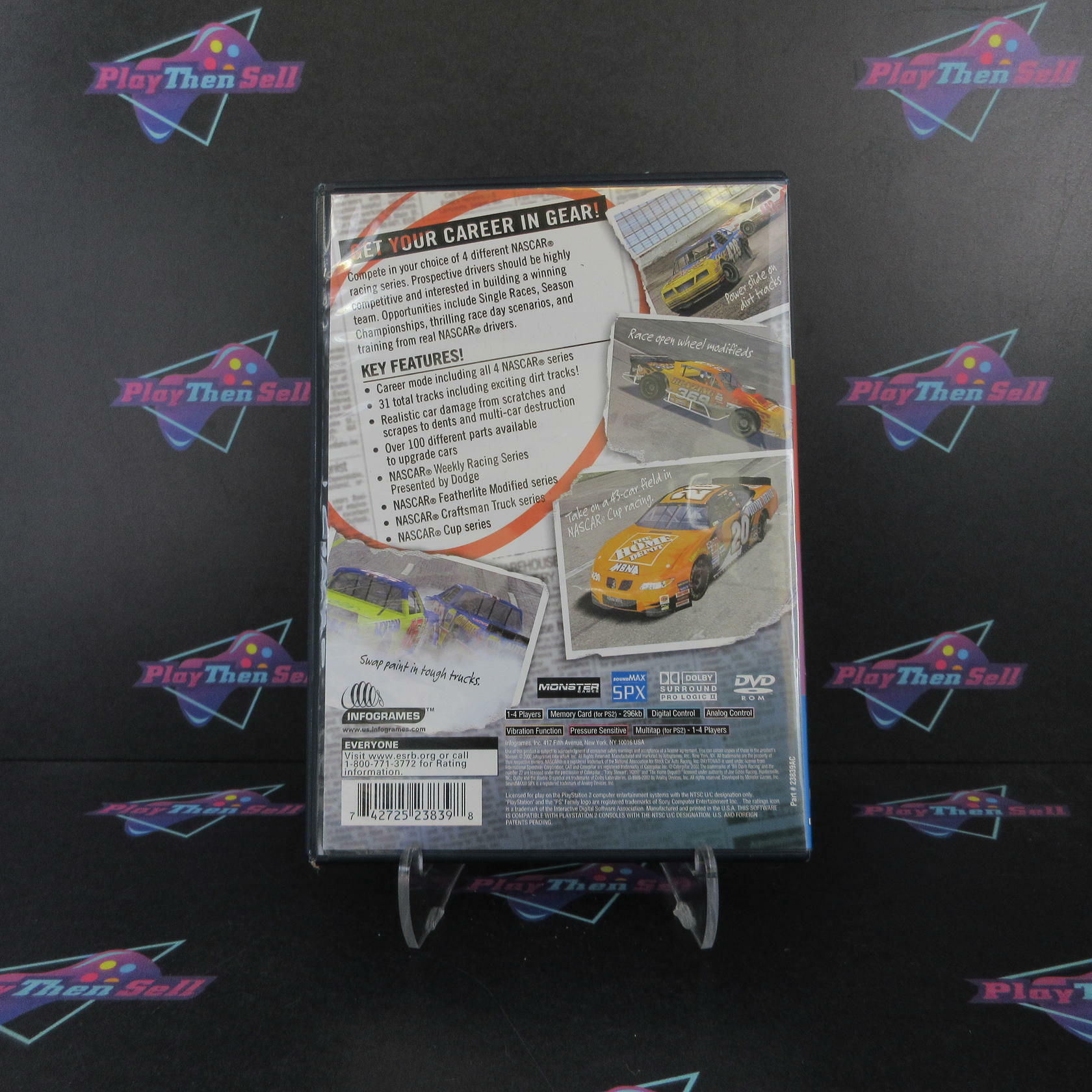NASCAR Dirt to Daytona PS2 PlayStation 2 Complete - Excellent