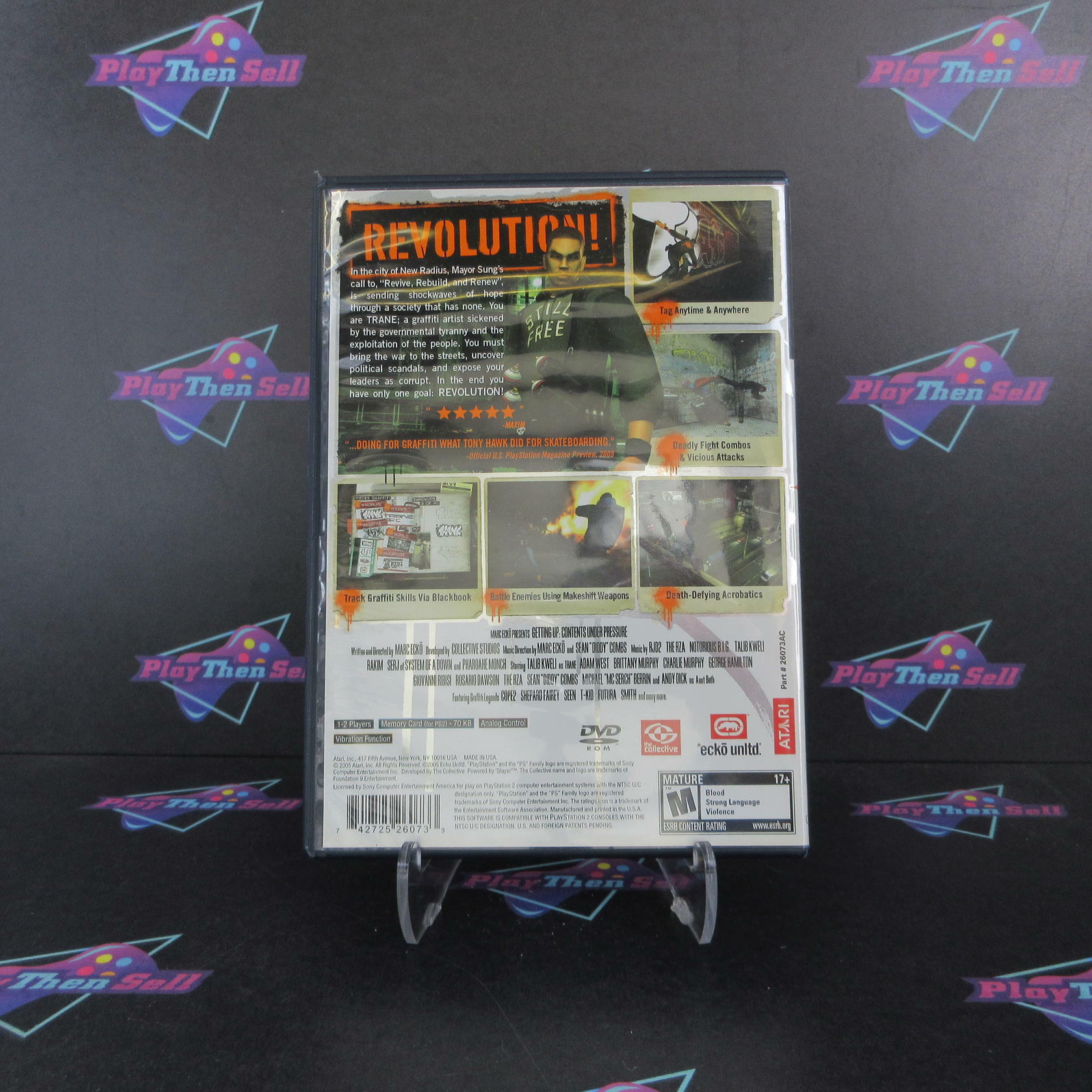 Marc Ecko's Getting Up Contents Under Pressure PS2 PlayStation 2 CIB - Excellent