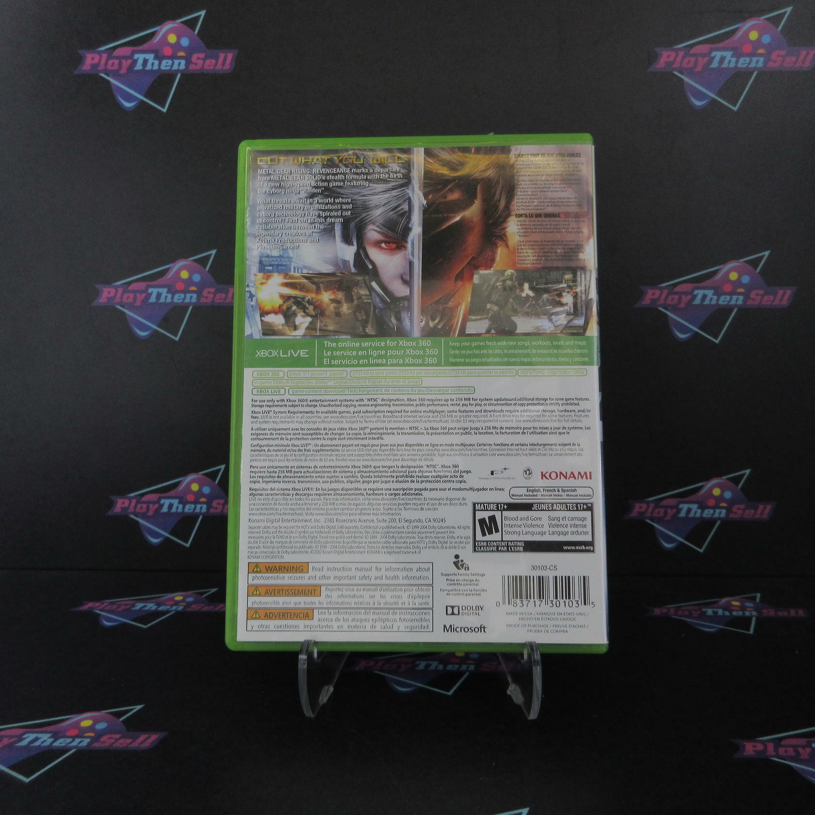 Metal Gear Rising Revengeance Xbox 360 AD Complete CIB - Very Good
