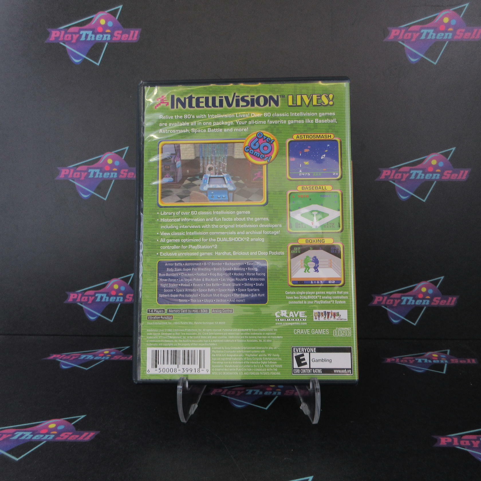 Intellivision Lives PS2 PlayStation 2 DD Complete CIB - Very Good