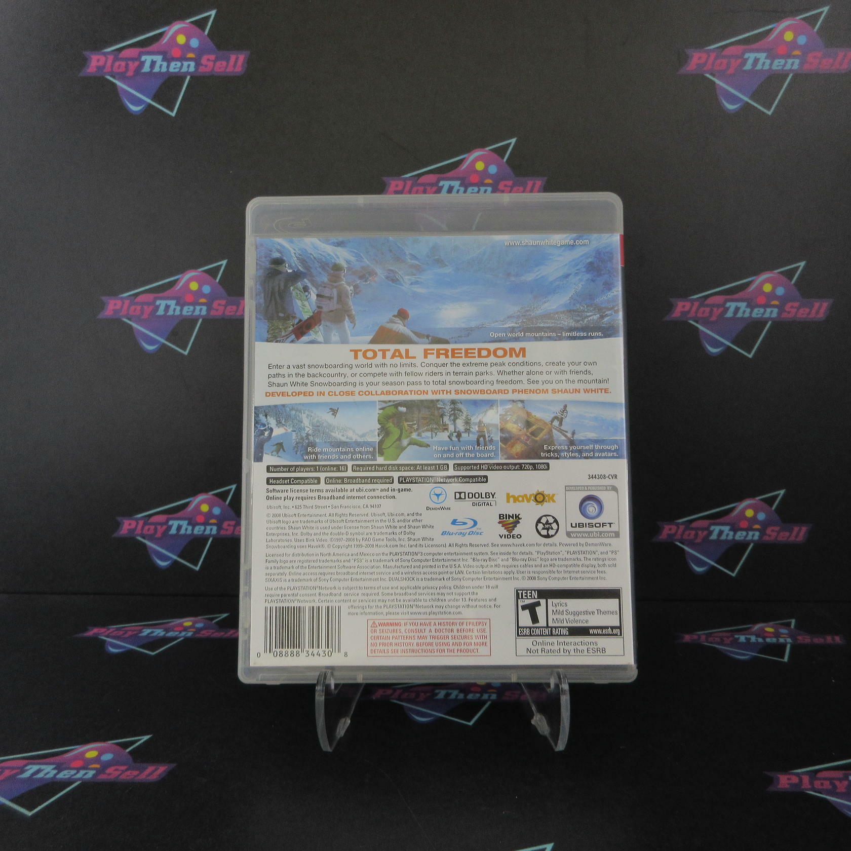 Shaun White Snowboarding PS3 PlayStation 3 AD Complete CIB - Very Good