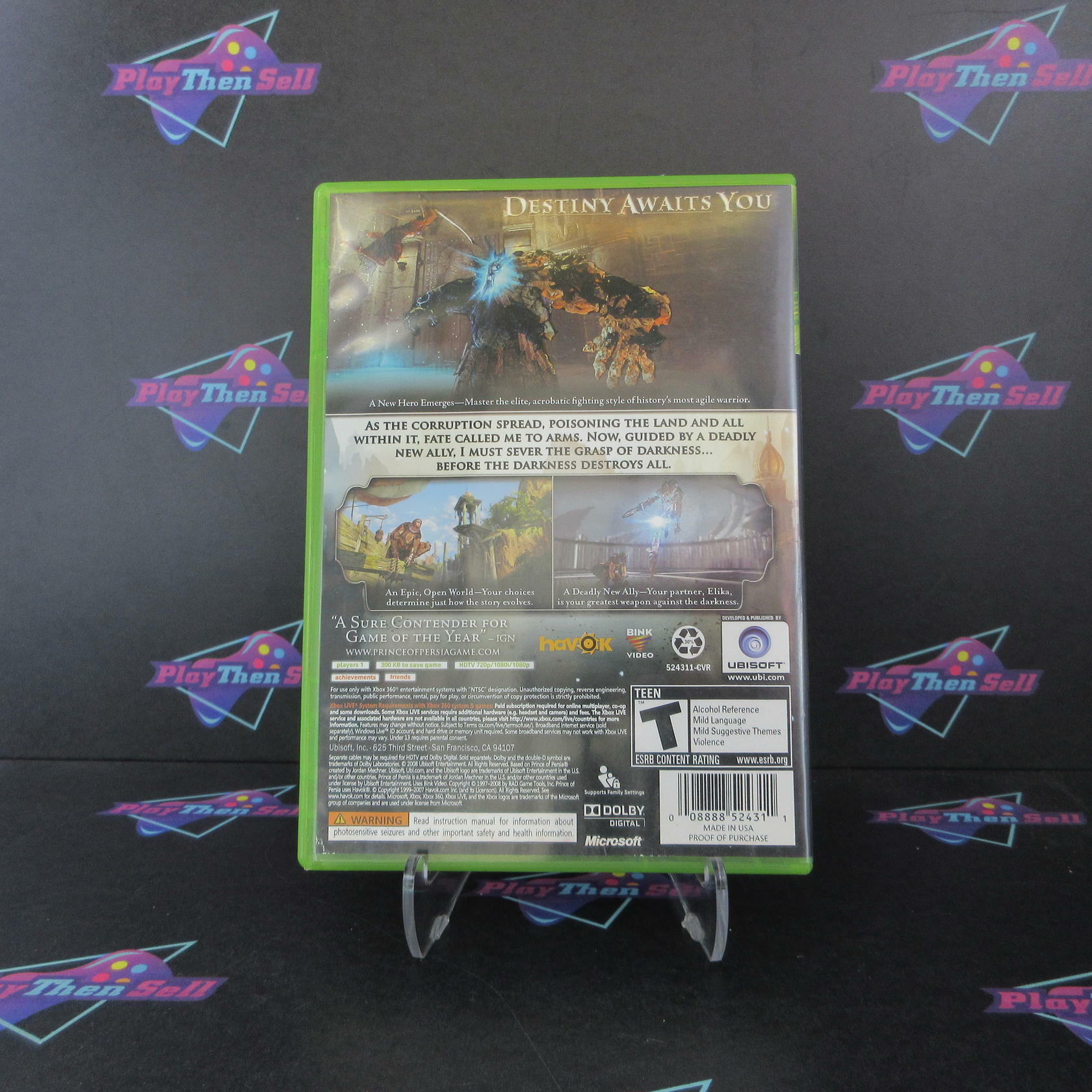 Prince Of Persia Xbox 360 AD + Bonus Disc Complete CIB - Very Good