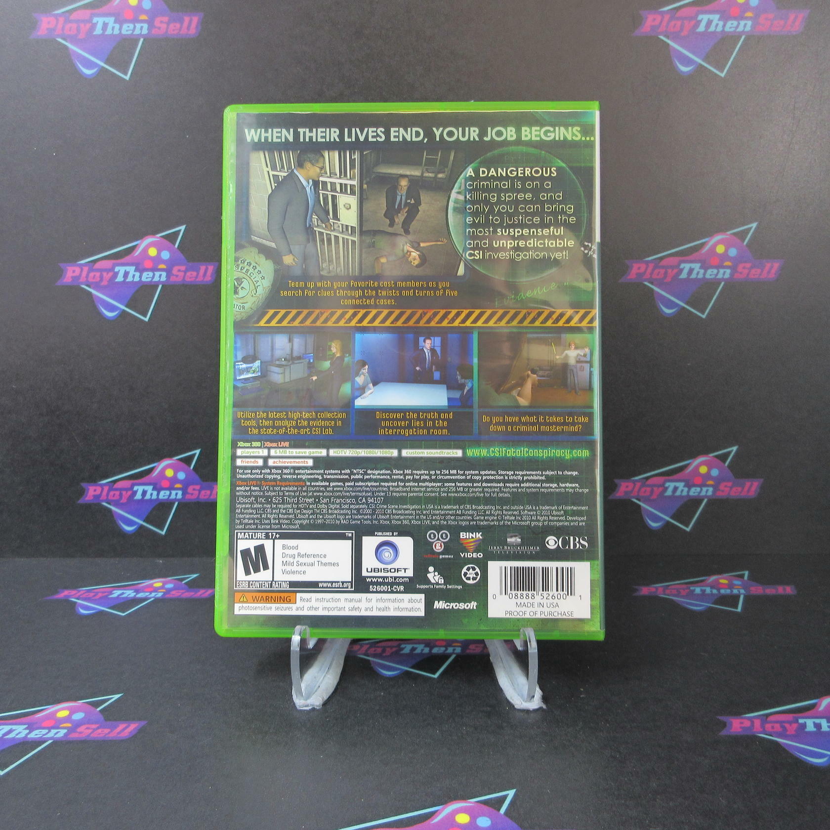 CSI Fatal Conspiracy - Xbox 360 - Like New