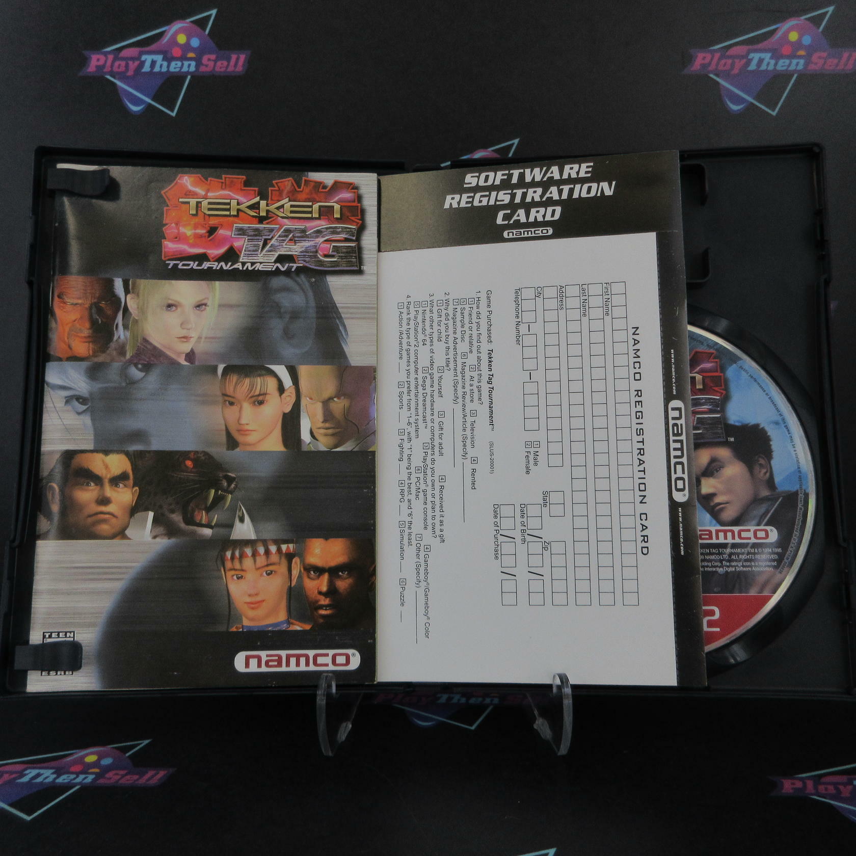 Tekken Tag Tournament GH PS2 PlayStation 2 AD + Reg Card Complete CIB - Very Good