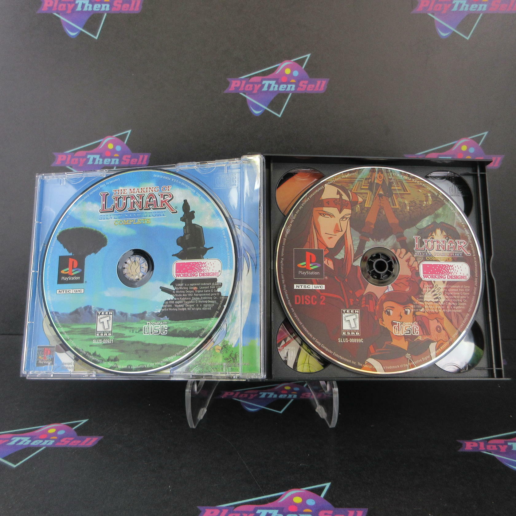 Lunar Silver Star Story Complete PS1 PlayStation 1 + Map / Book - Like New