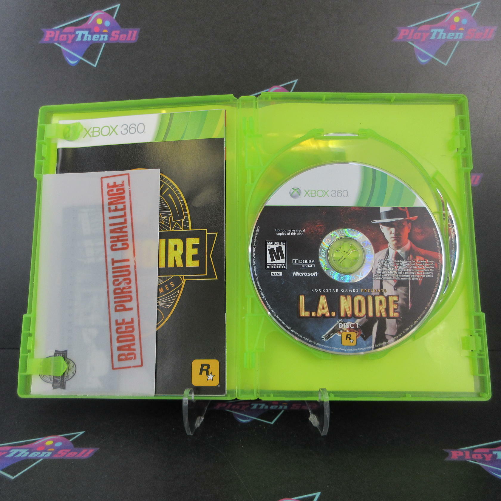L.A. Noire Xbox 360 + Badge Pursuit Challenge Complete - Excellent